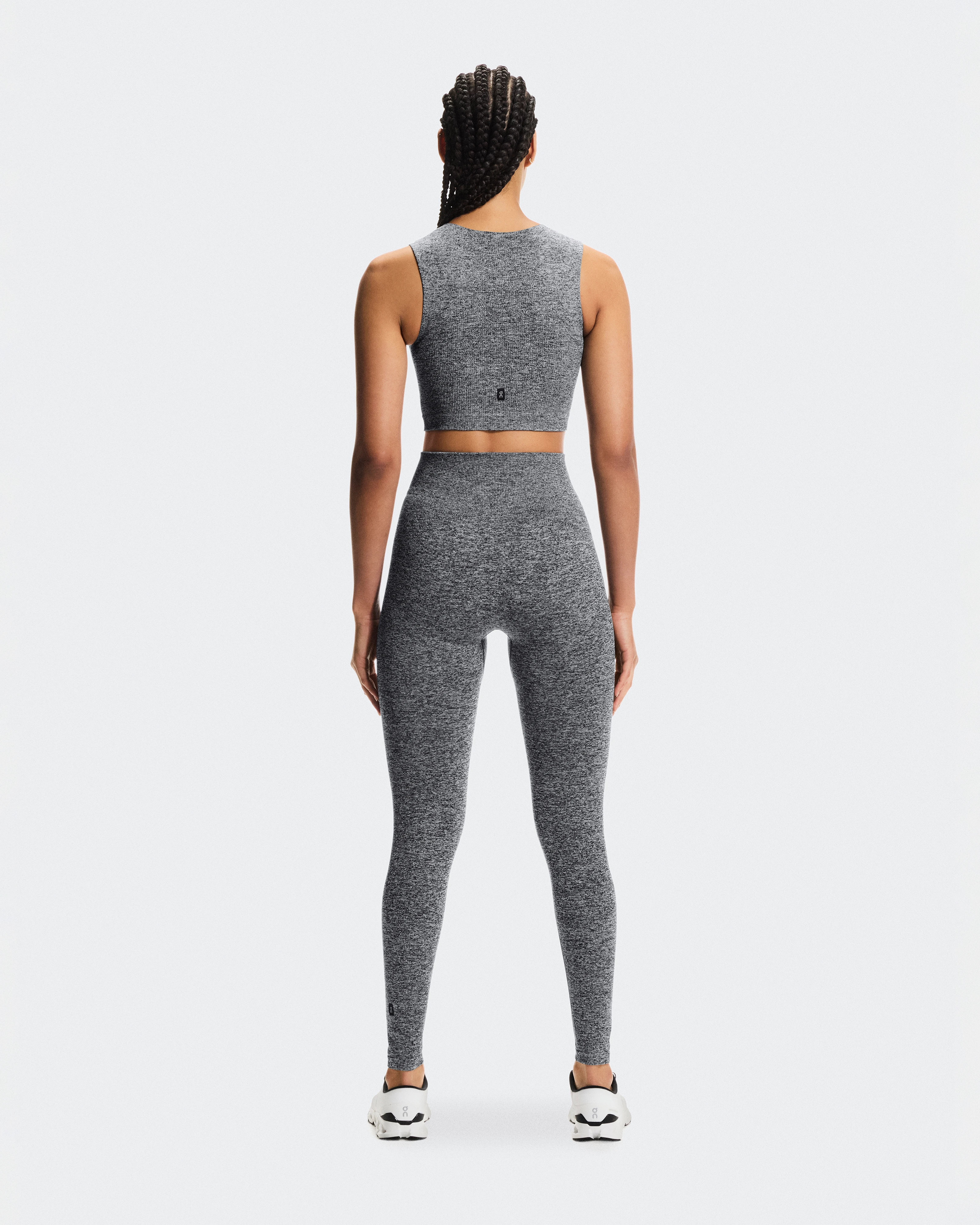 On Studio Knit Leggings Graphite Heather Women Tights