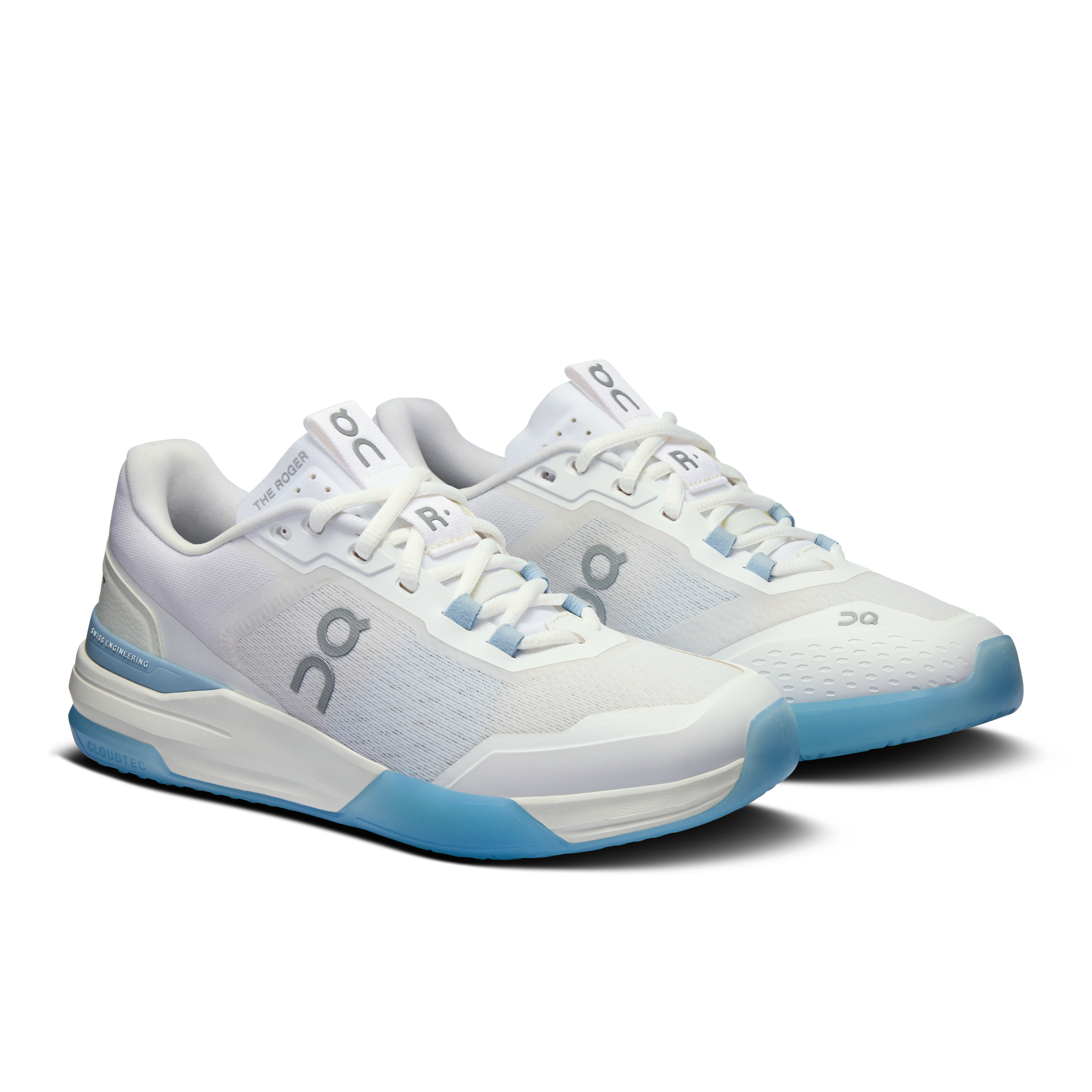 On THE ROGER Advantage Pro White & Chambray Women Tennis Shoes