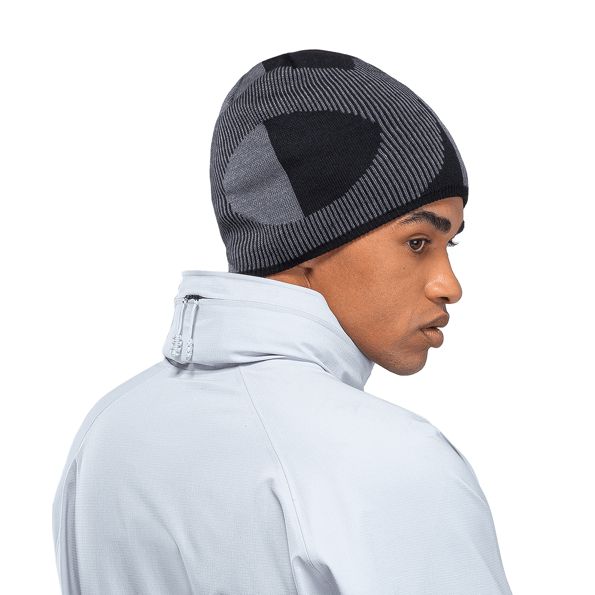 On Explorer Merino Beanie Rock & Black Unisex Headwear