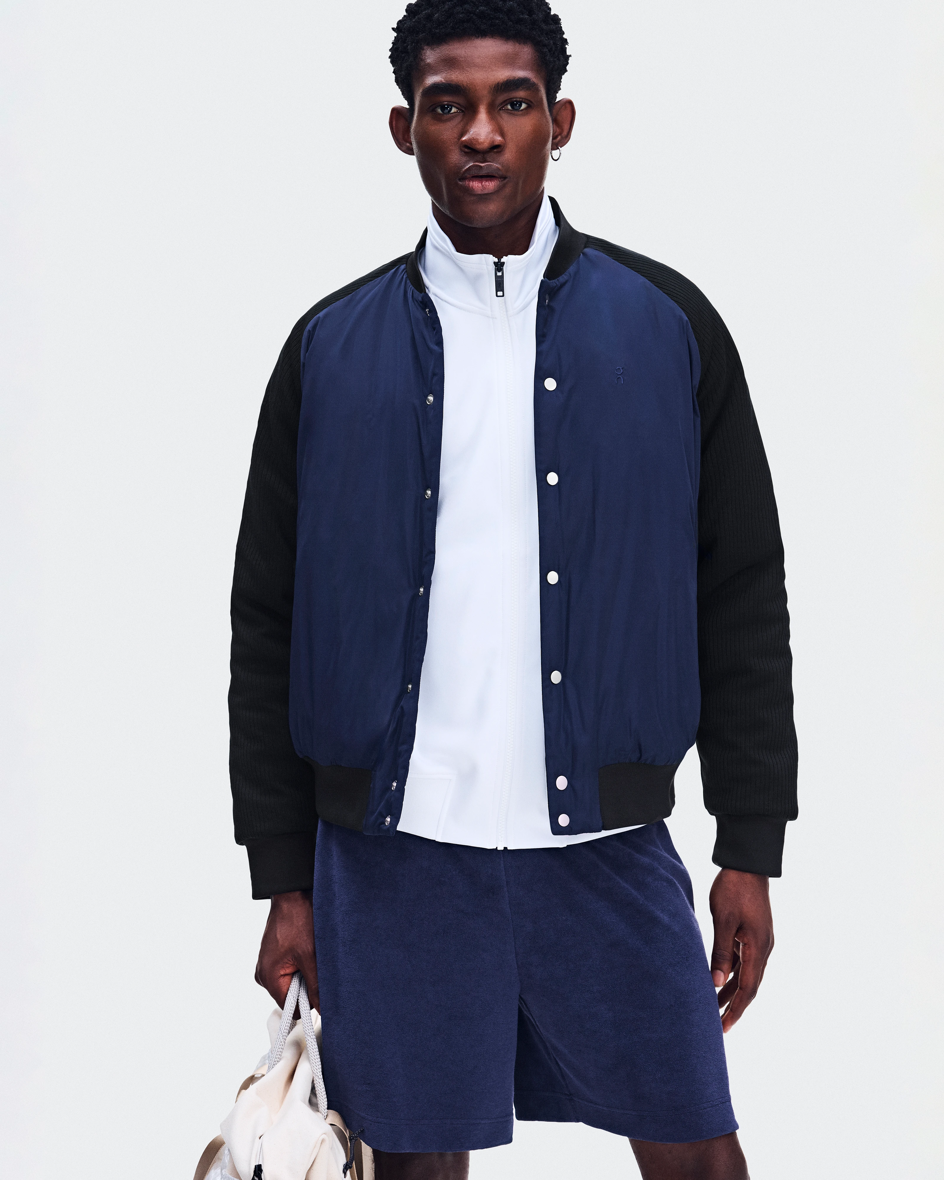 On Courtside Bomber Inkwell & Black Men Jackets