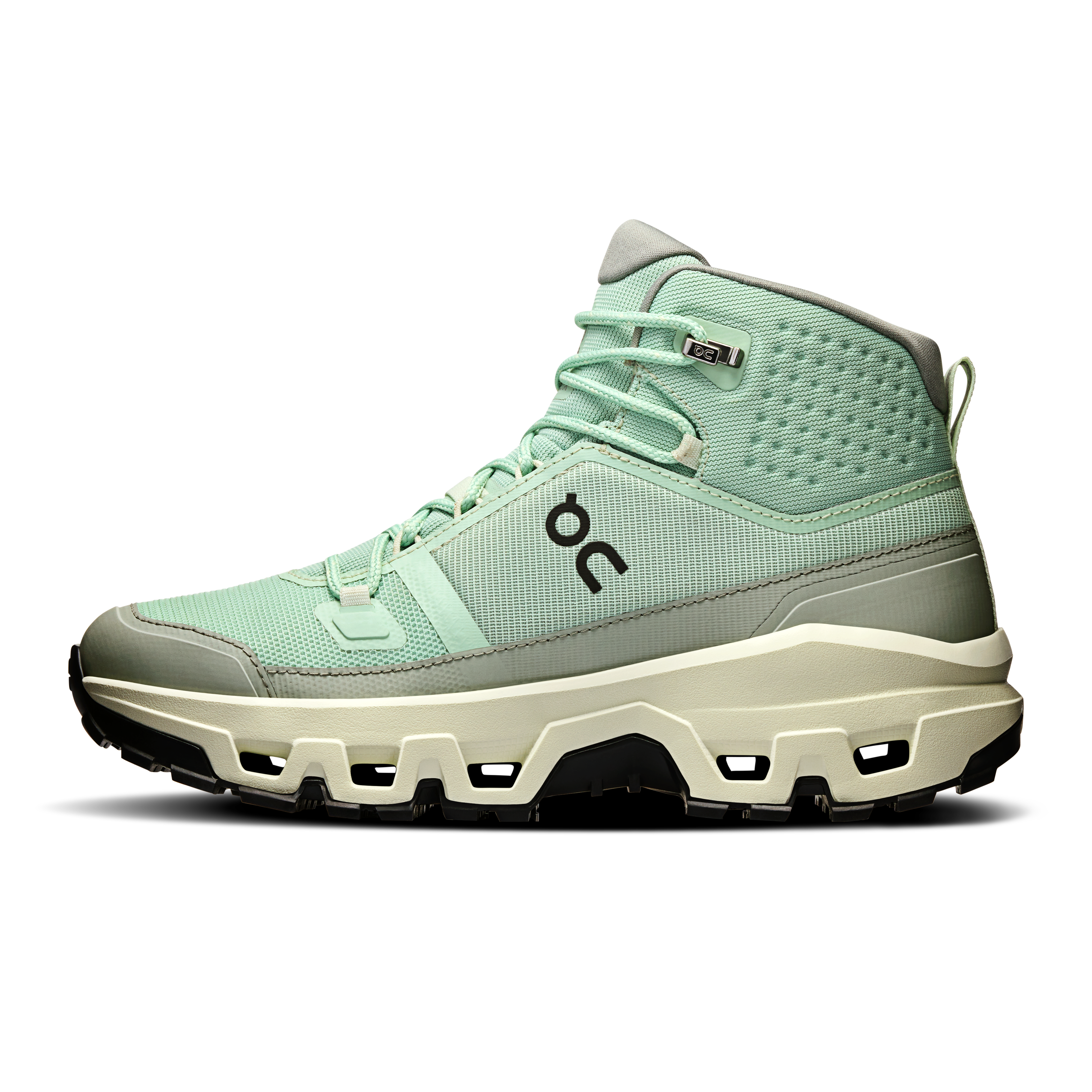 On Cloudrock Mid Waterproof Mineral & Aloe Women Hiking Shoes