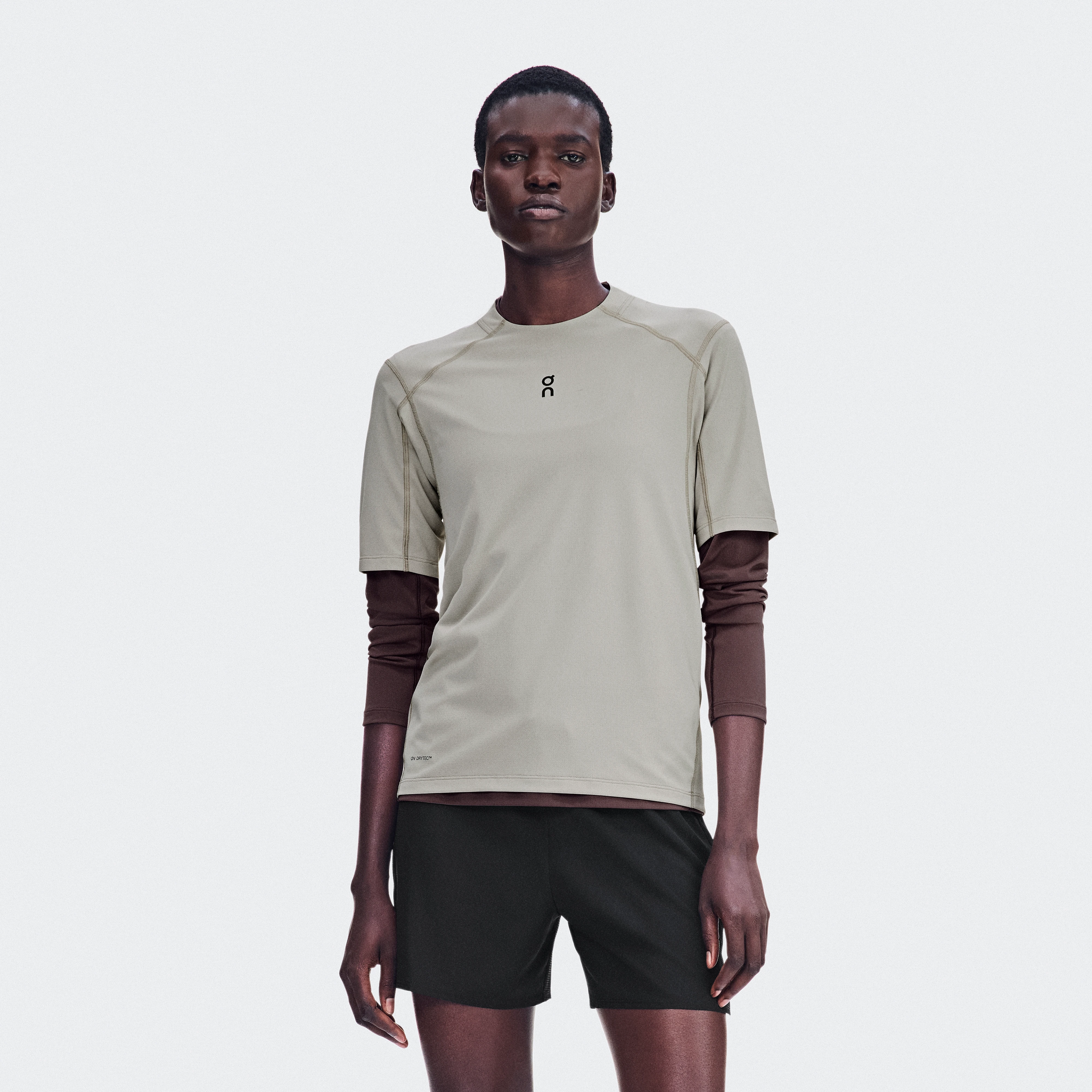 On Trail-T Solar Brume Women – Trail running, UPF40+, warm and sunny weather running Trail running Tops and t-shirts