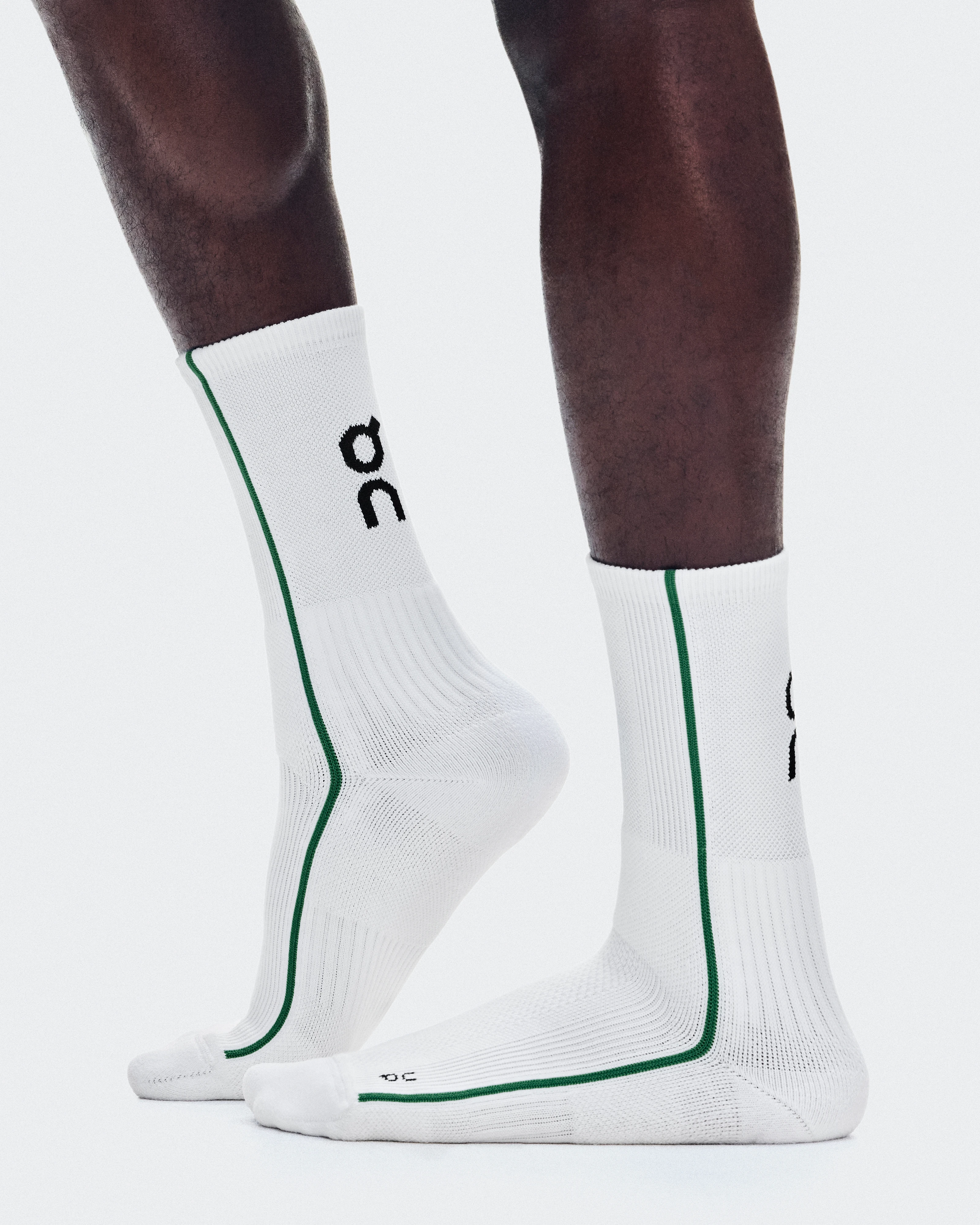 On Court Sock High White & Neem Unisex Socks