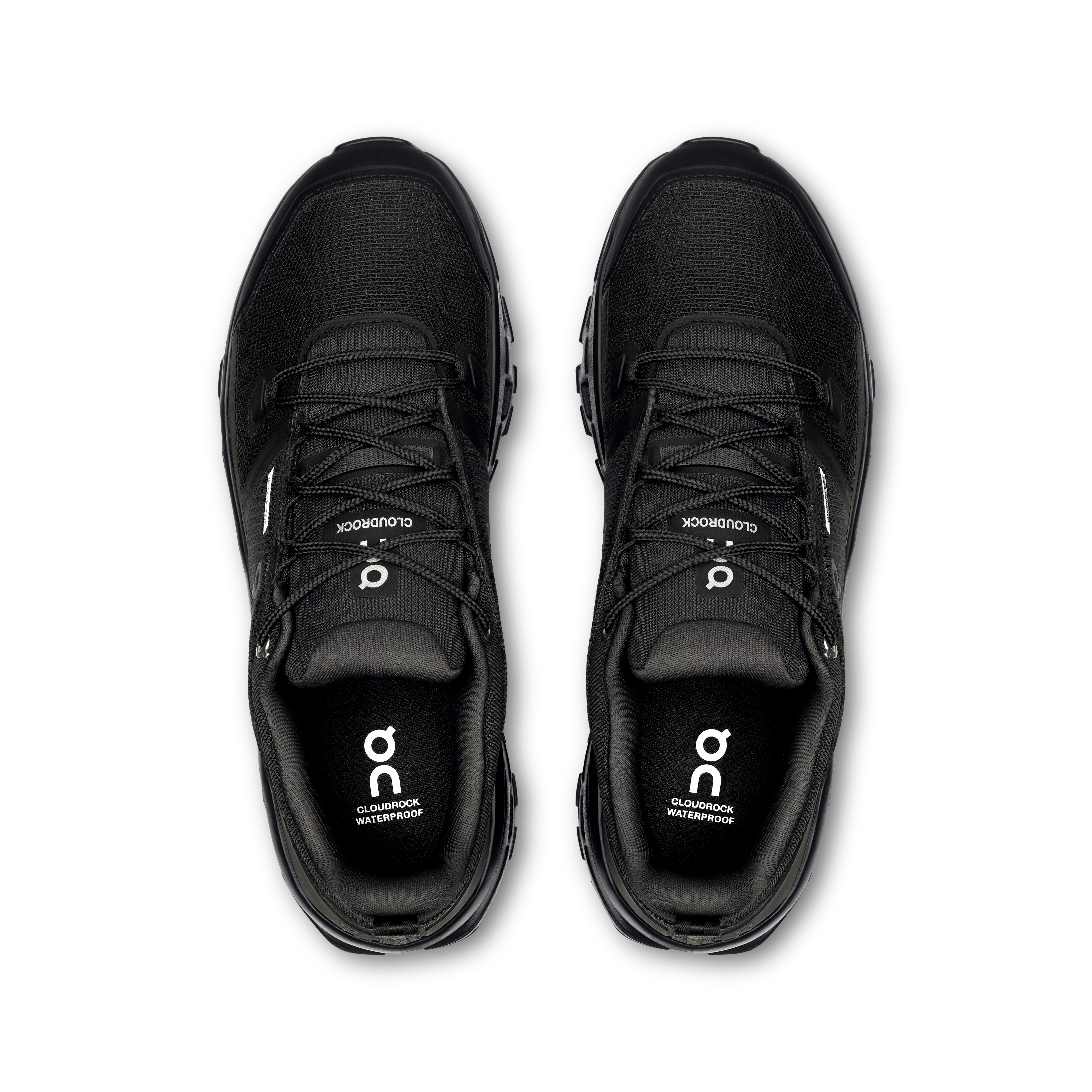 On Cloudrock Low Waterproof Black & Black Men Hiking Shoes