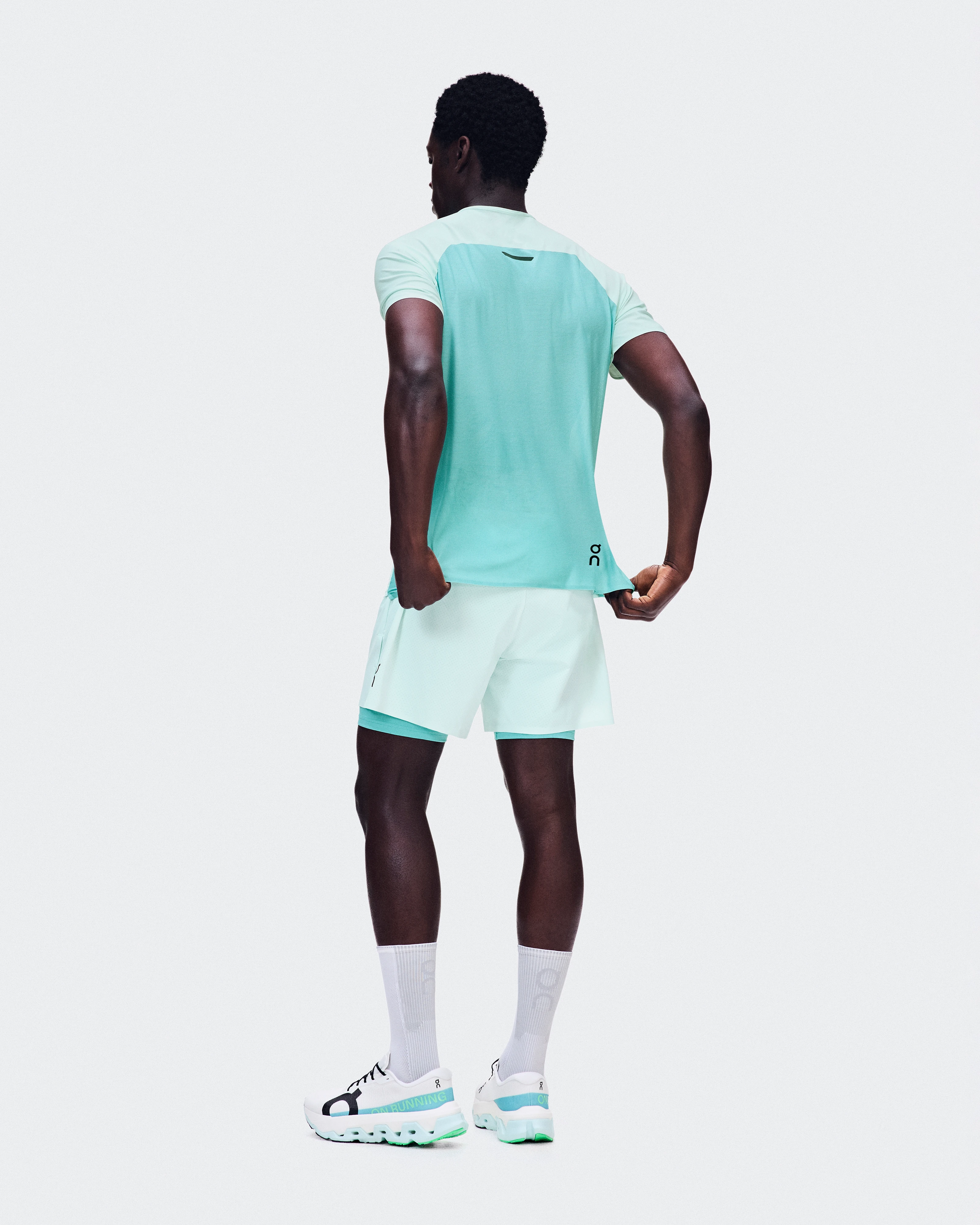 On 5" Performance 2/1 Shorts Flurry & Aquamarine Men Shorts