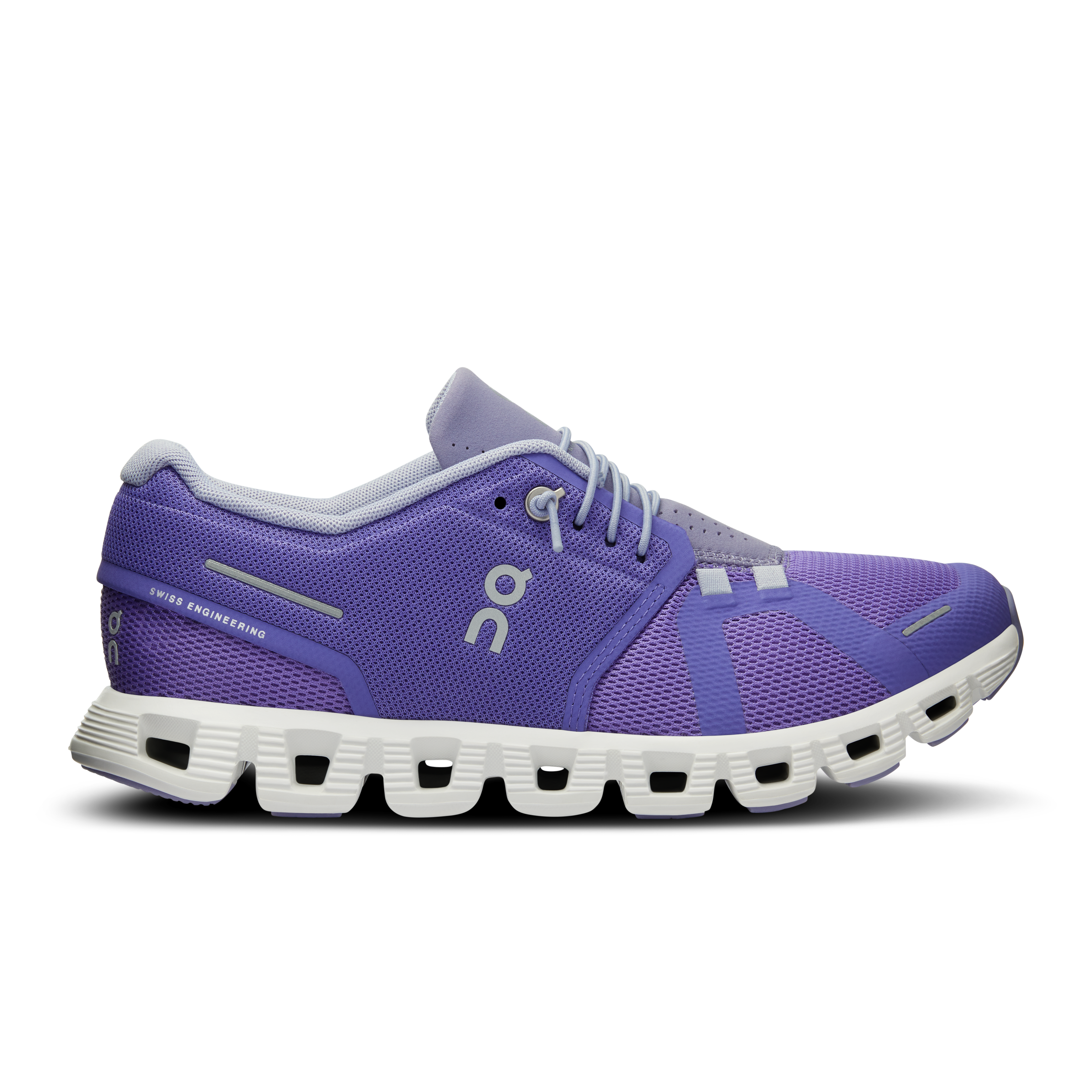 On Cloud 5 Blueberry & Feather Women – Urban exploration, travel, lightweight, CloudTec® Shoes