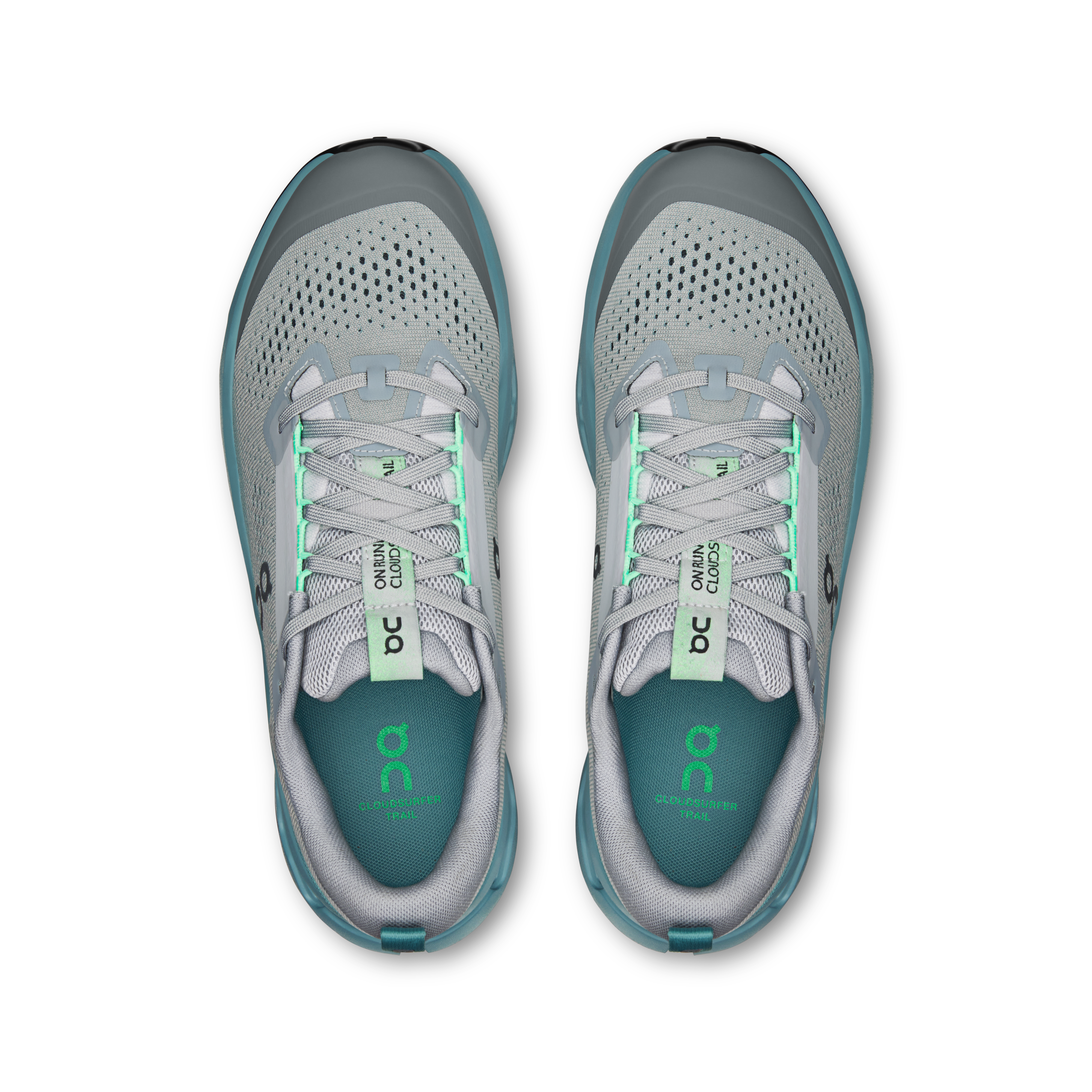 On Cloudsurfer Trail 2 Platinum & Tide Men Trail running Shoes