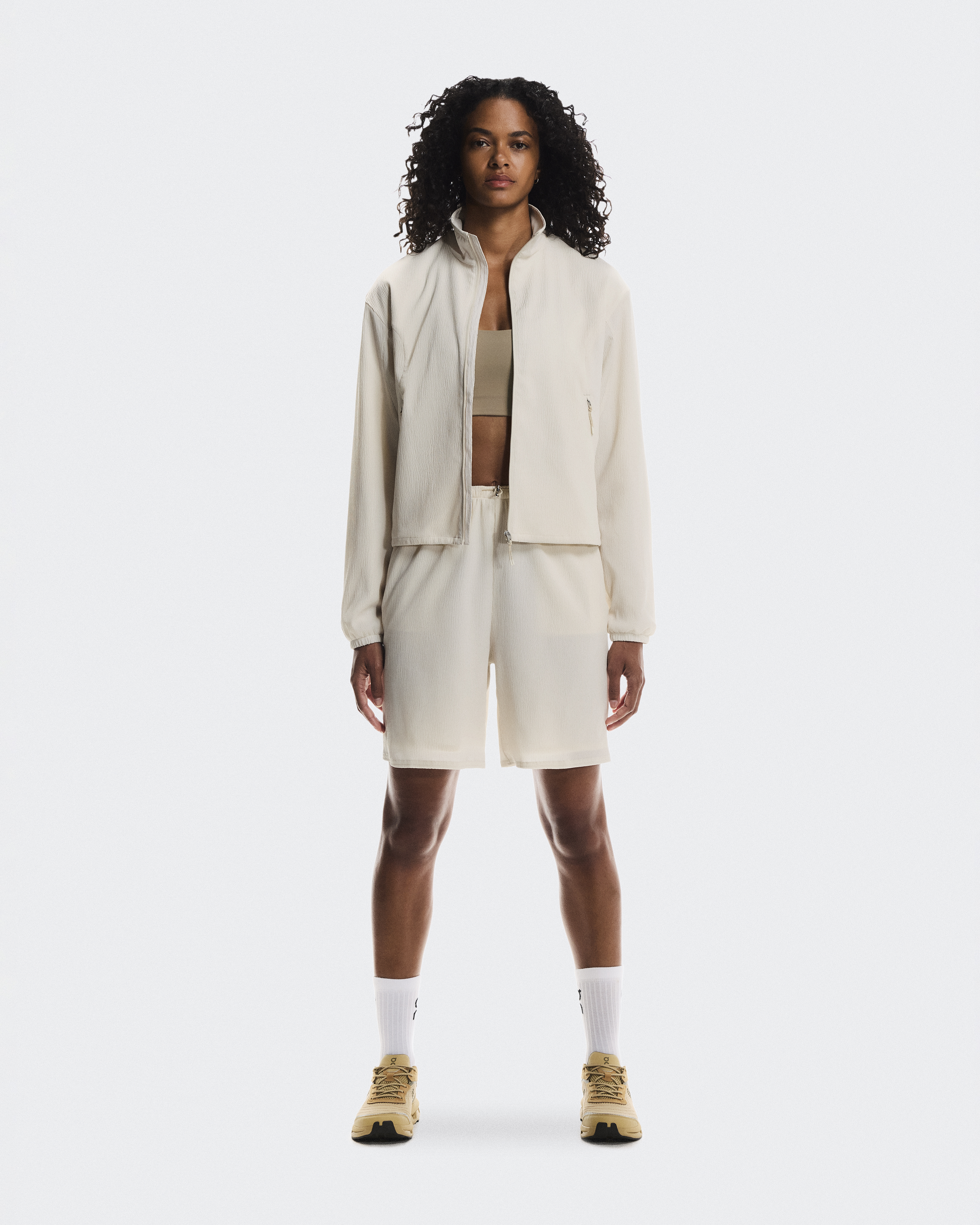 Track Jacket in Cream