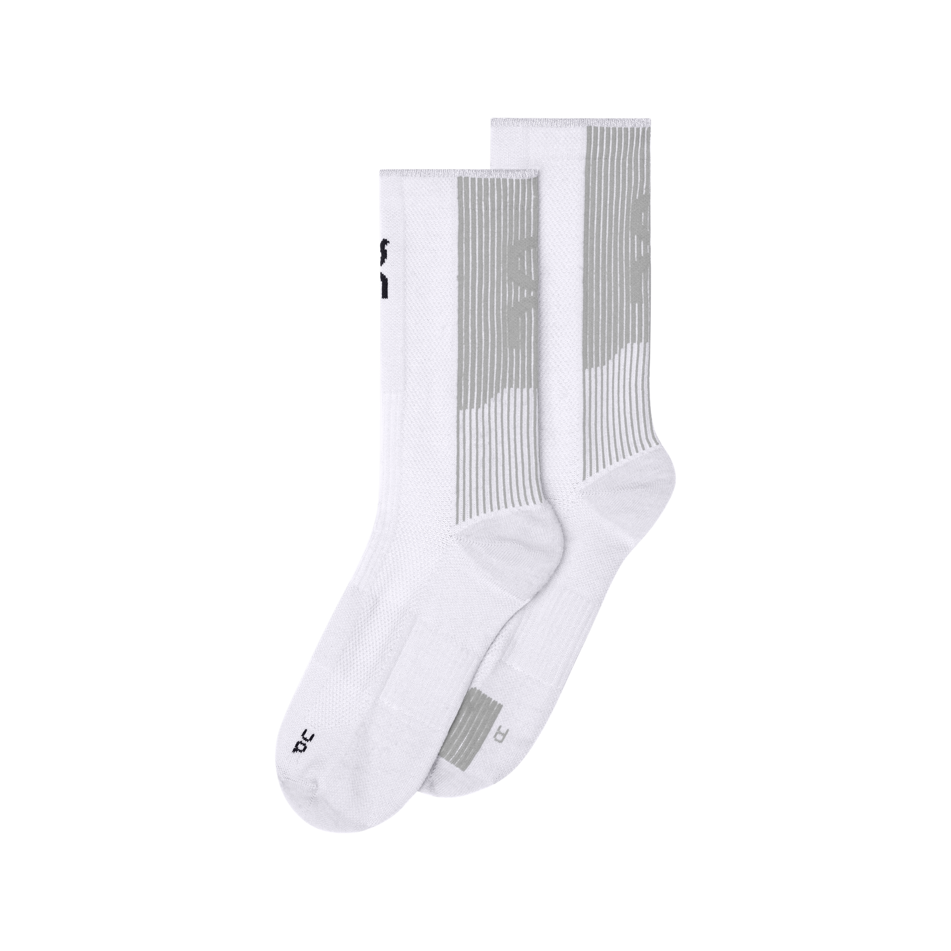 Performance Run Sock High in White/Glacier
