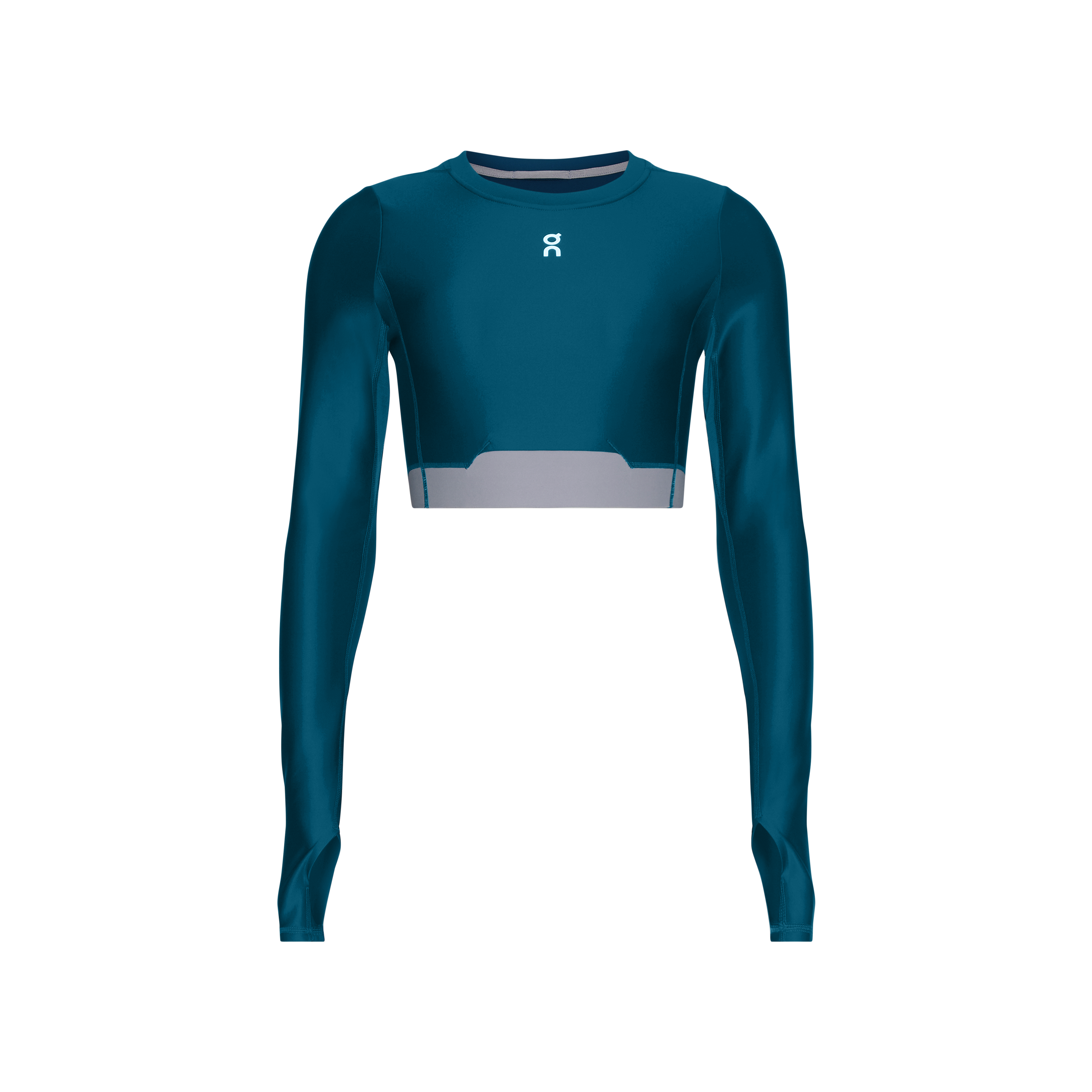 Train Long Sleeve Crop Long-Sleeve Shirt in Tempest