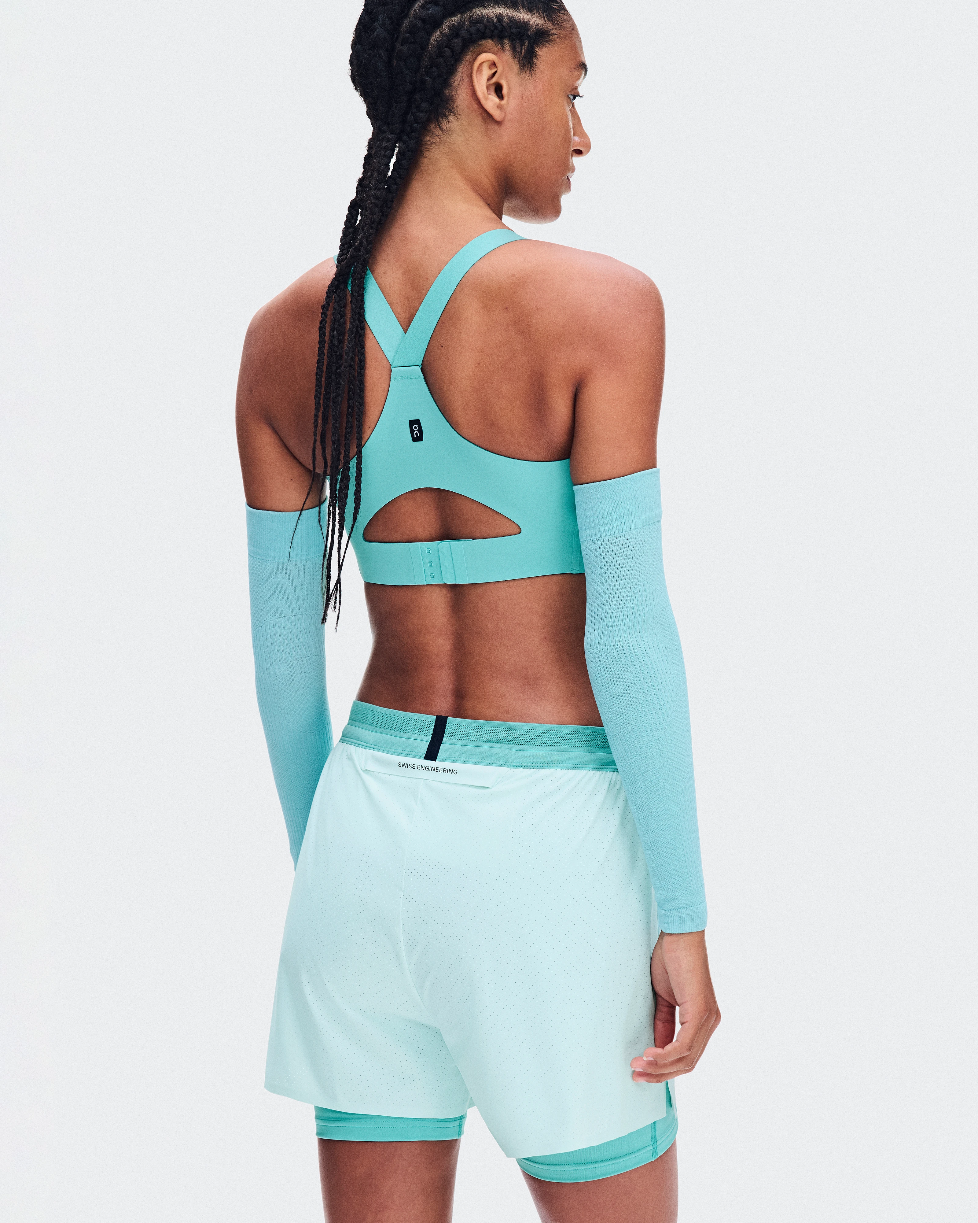 On Endurance Bra Zip Aquamarine Women Bras