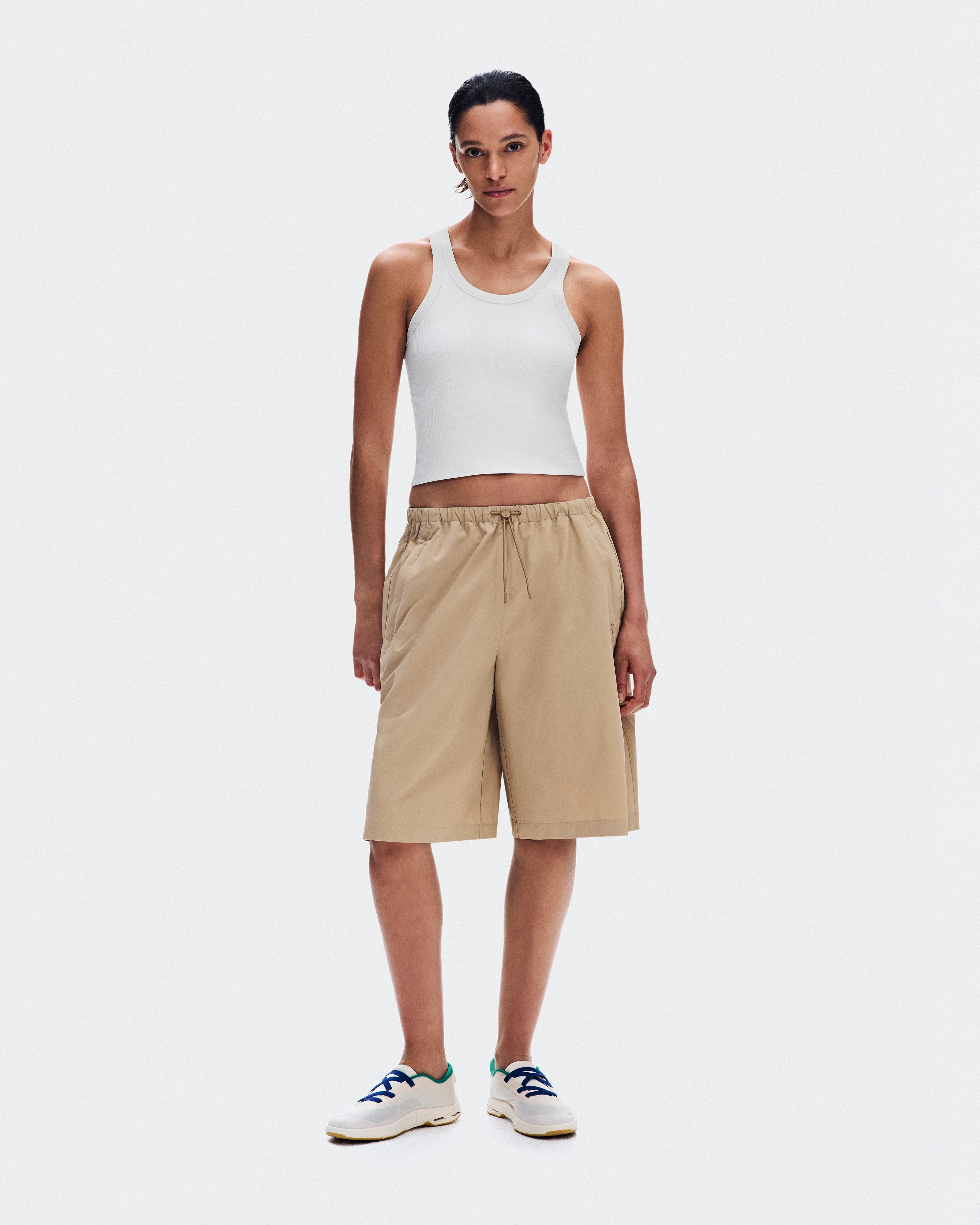 On All-Day Ribbed Tank Ivory Women Tops and t-shirts