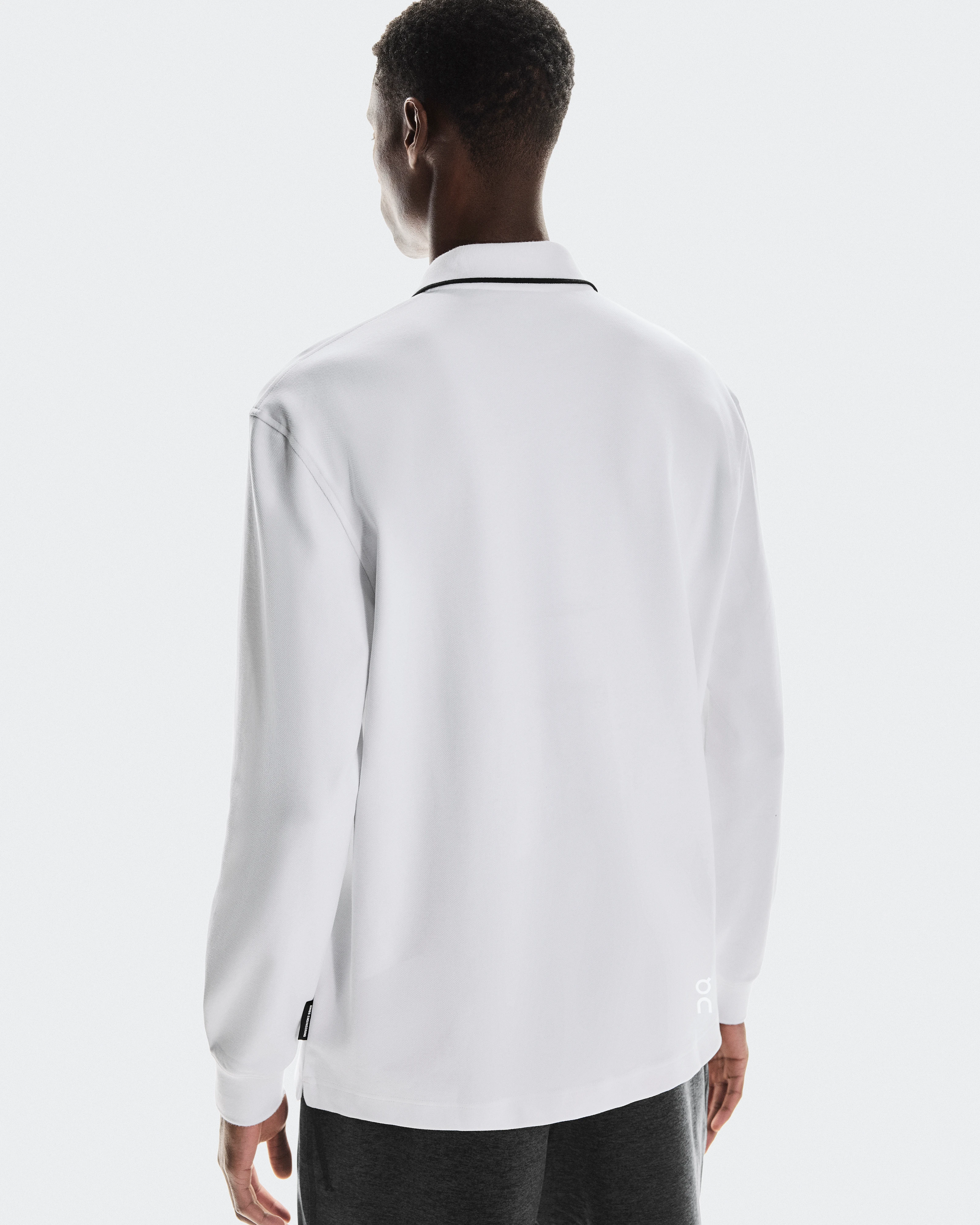 On Courtside Long-T Polo White Men Tops and t-shirts
