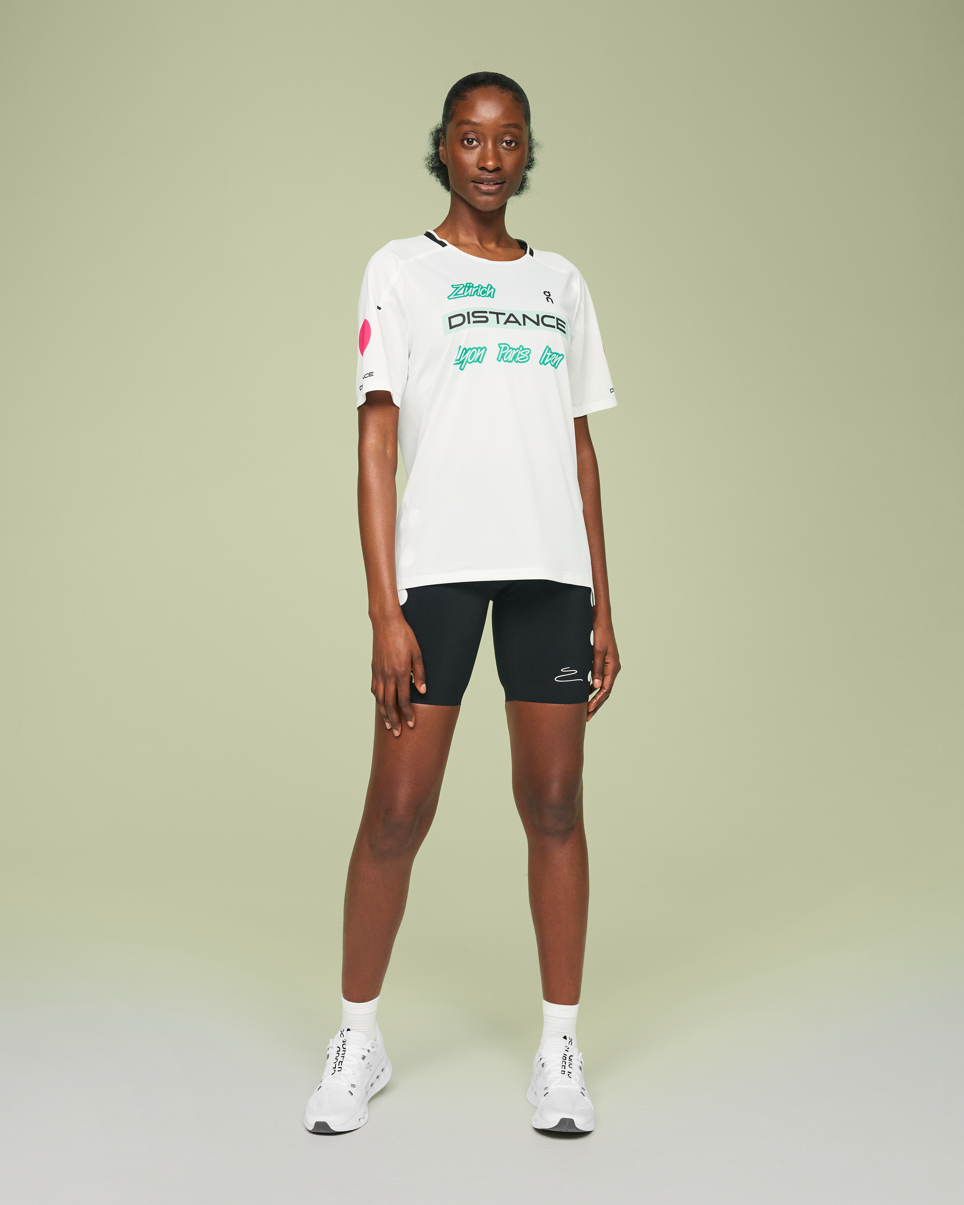 On Performance-T Light Distance Mint & White Unisex Tops and t-shirts