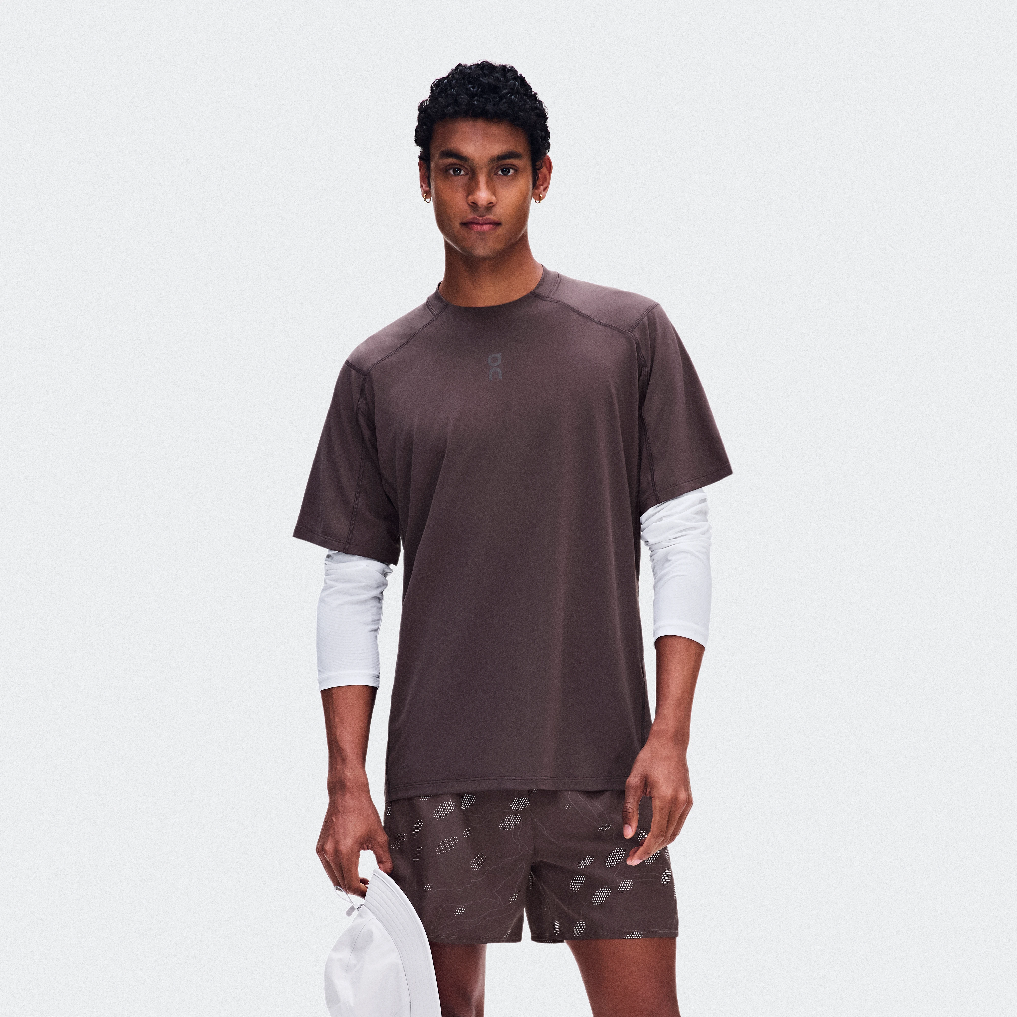 On Trail-T Solar Mulberry Men – Trail running, UPF40+, warm and sunny weather running Trail running Tops and t-shirts