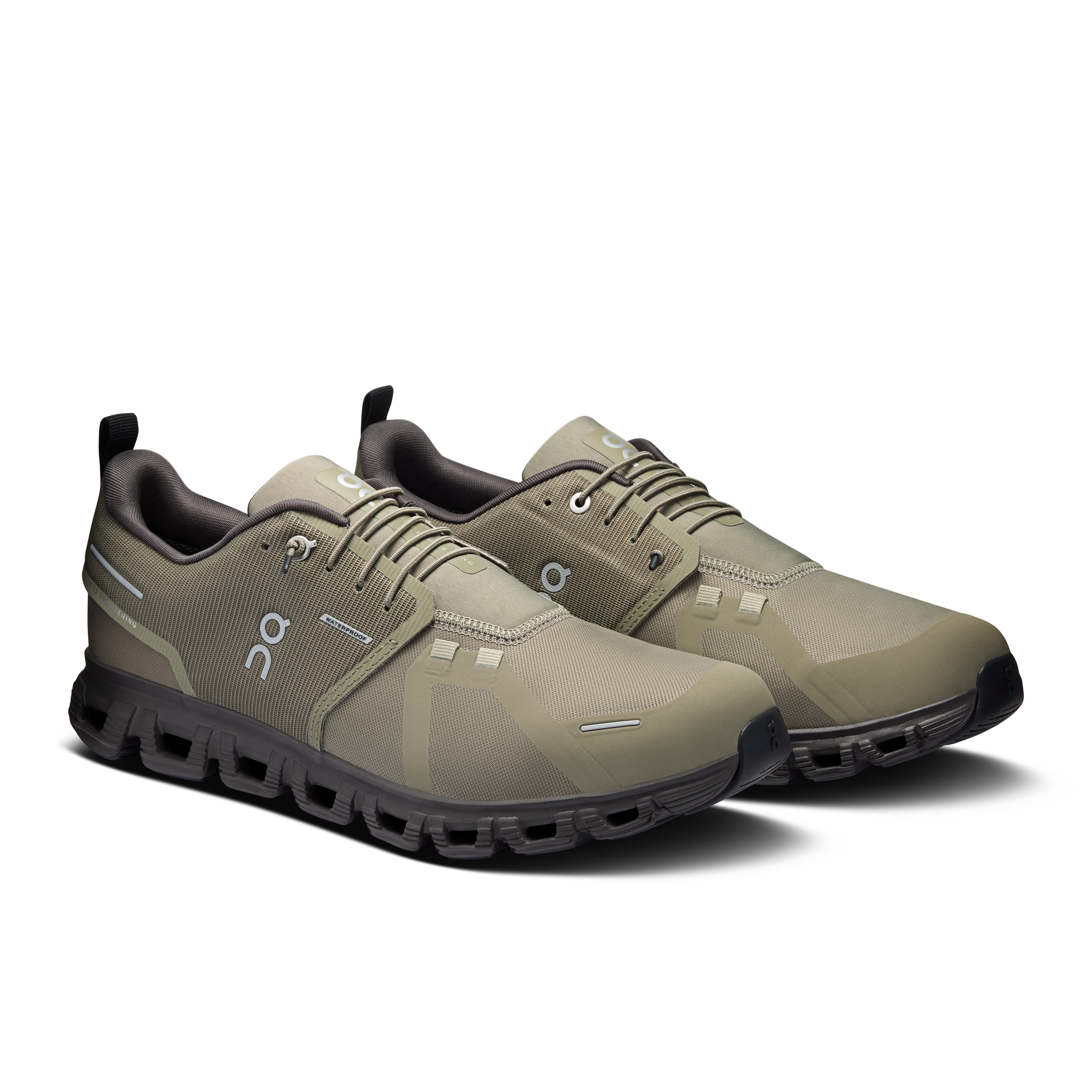 On Cloud 6 Waterproof Olive & Espresso Men Active life Shoes