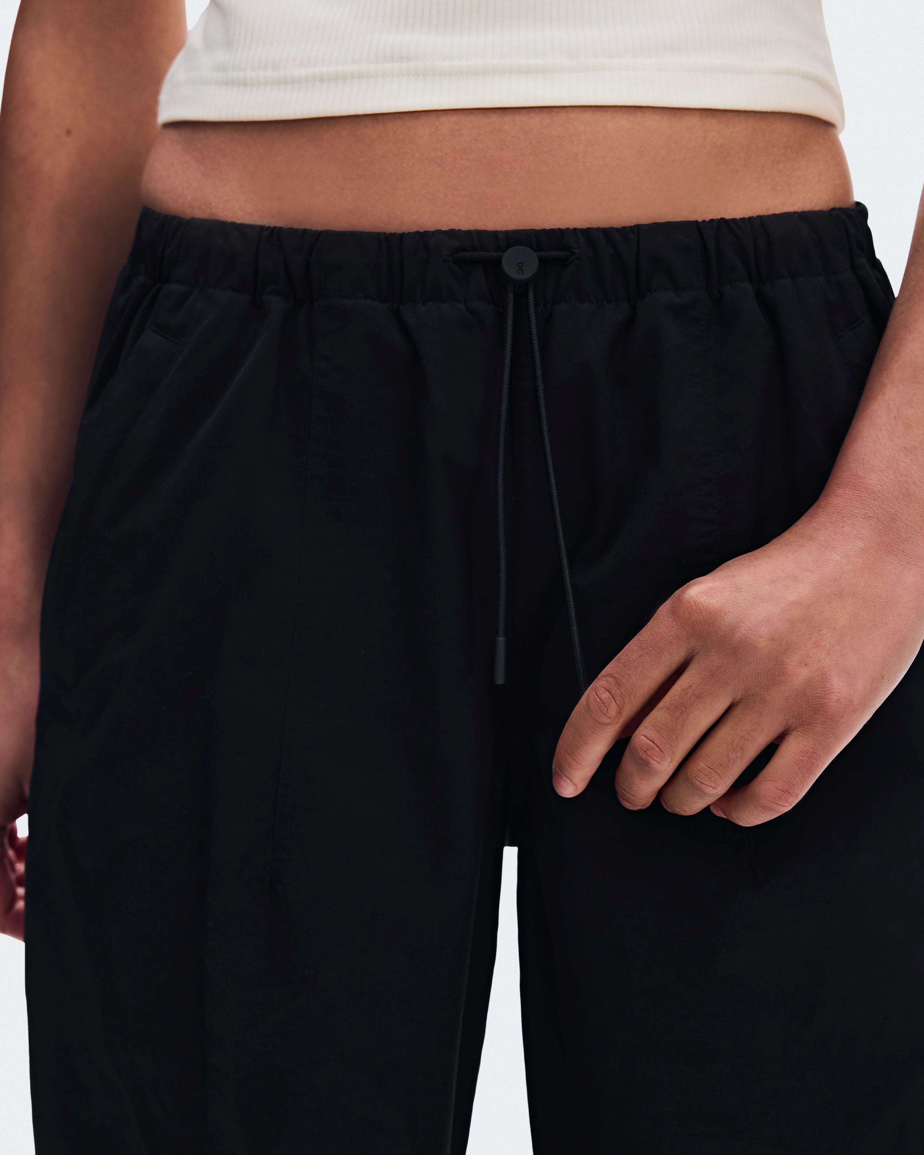 On Parachute Pants Black Women Pants