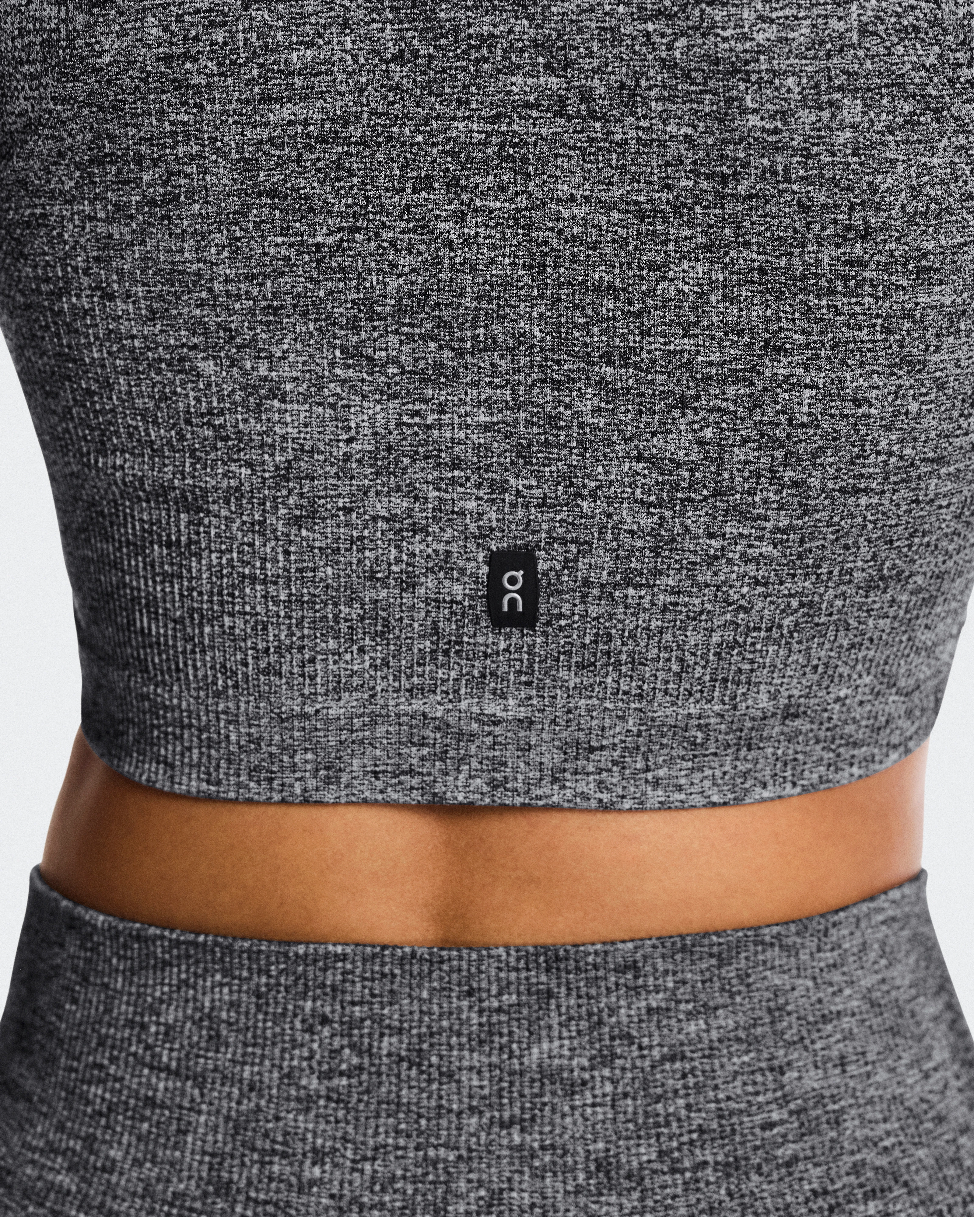 On Studio Knit Crop Graphite Heather Women Tops and t-shirts