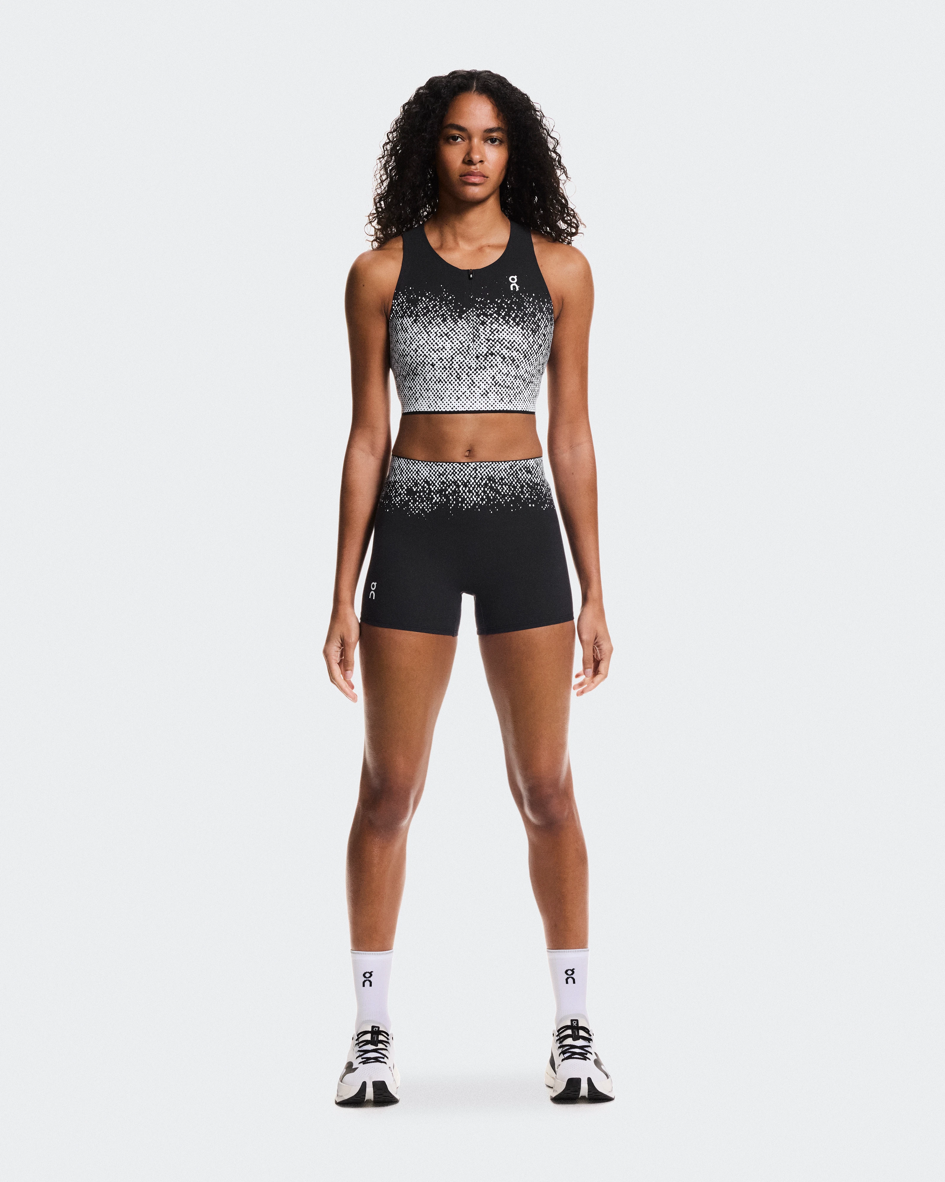 On Zero Short Tights Black & White Women Tights
