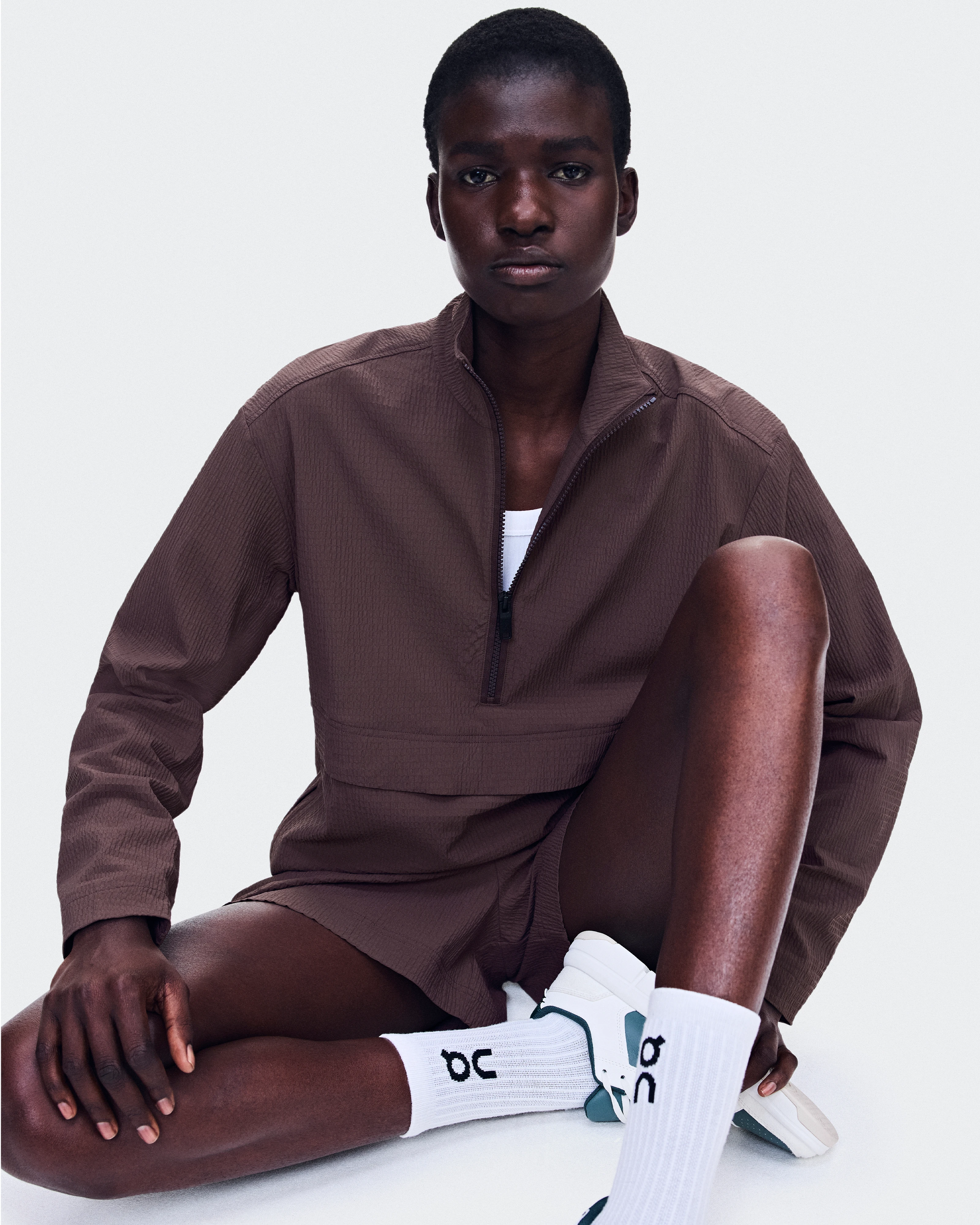 On Courtside 1/2 Zip Eaze Mulberry Women Hoodies and sweatshirts