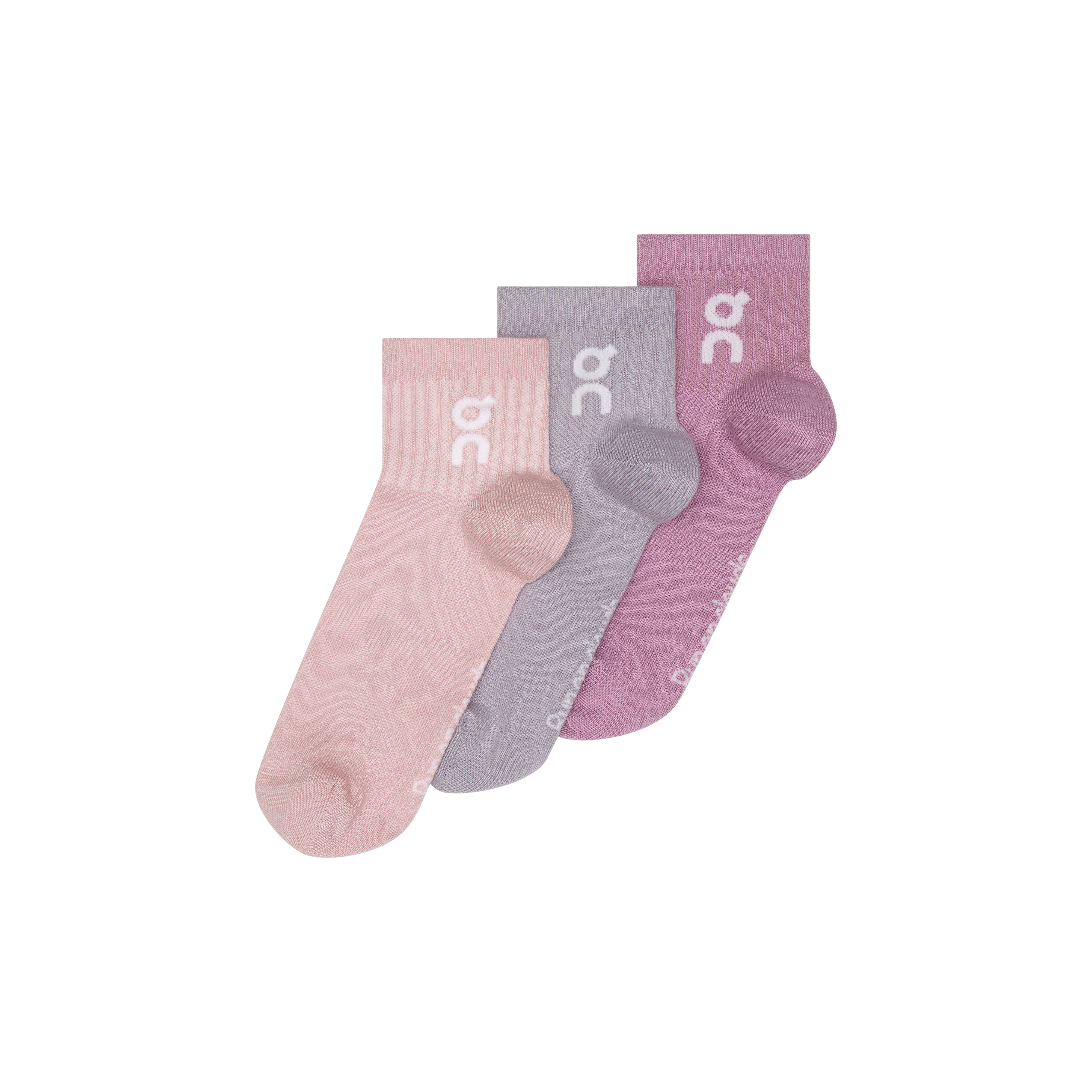 Logo Sock Mid 3P in Mauve/Lavendula