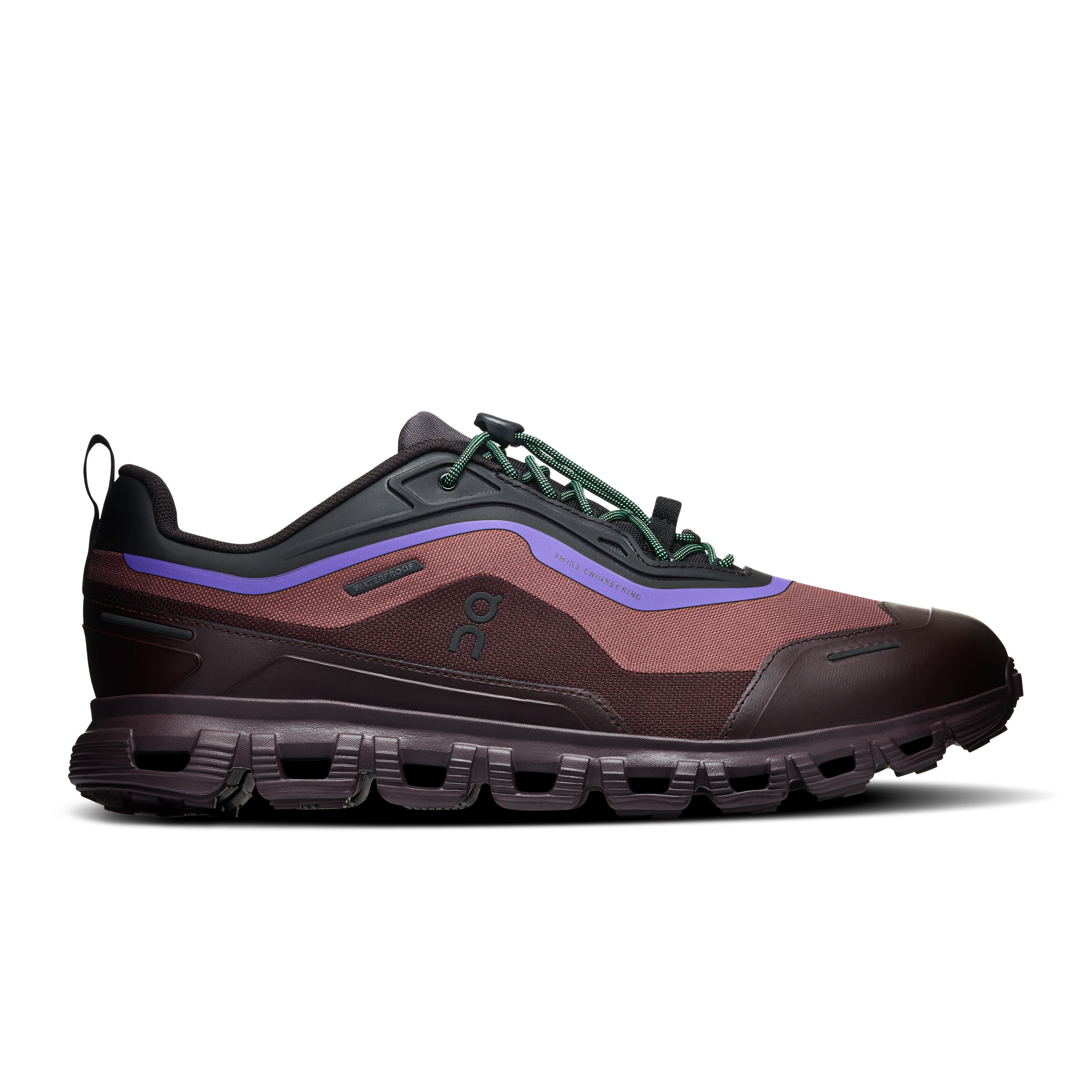 On Cloud 6 Geo Waterproof Black & Tyrian Men – Outdoor Shoes