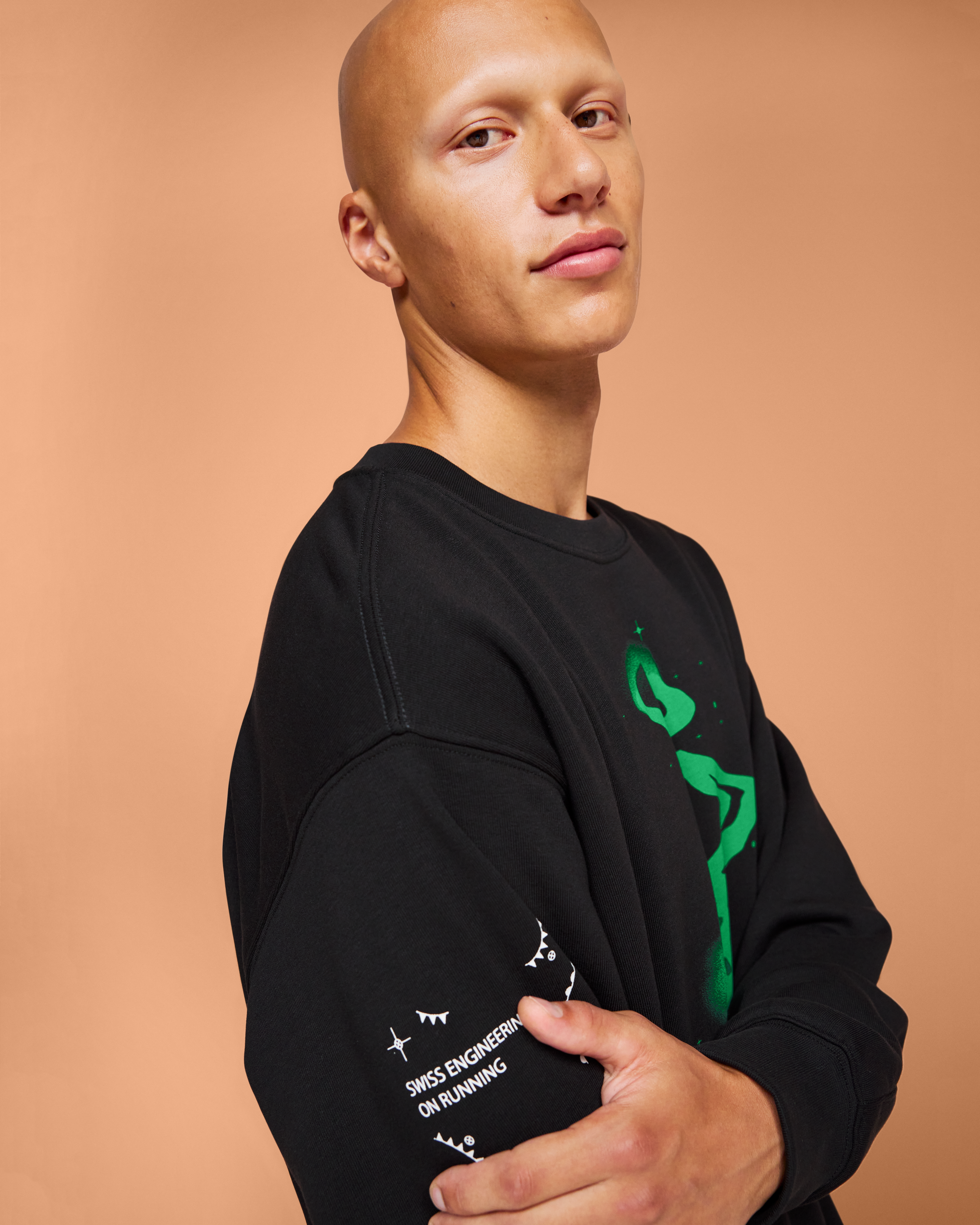 On Graphic Club Crew Black & Mint Men Hoodies and sweatshirts