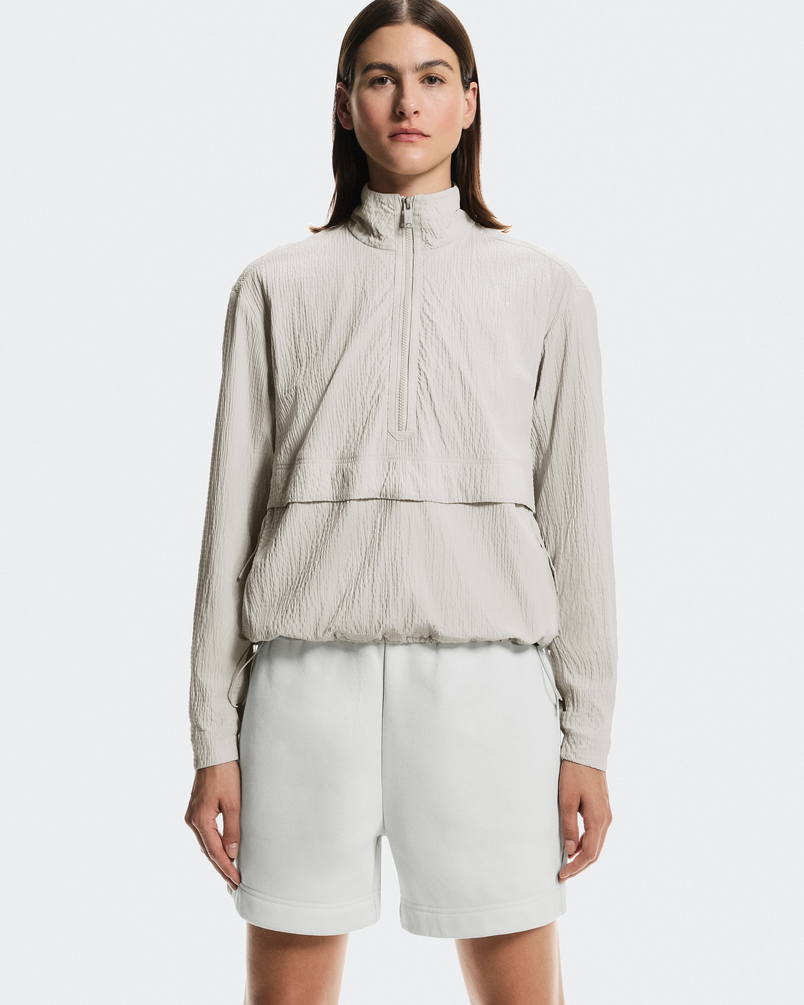 On Courtside 1/2 Zip Eaze Sand Women Hoodies and sweatshirts