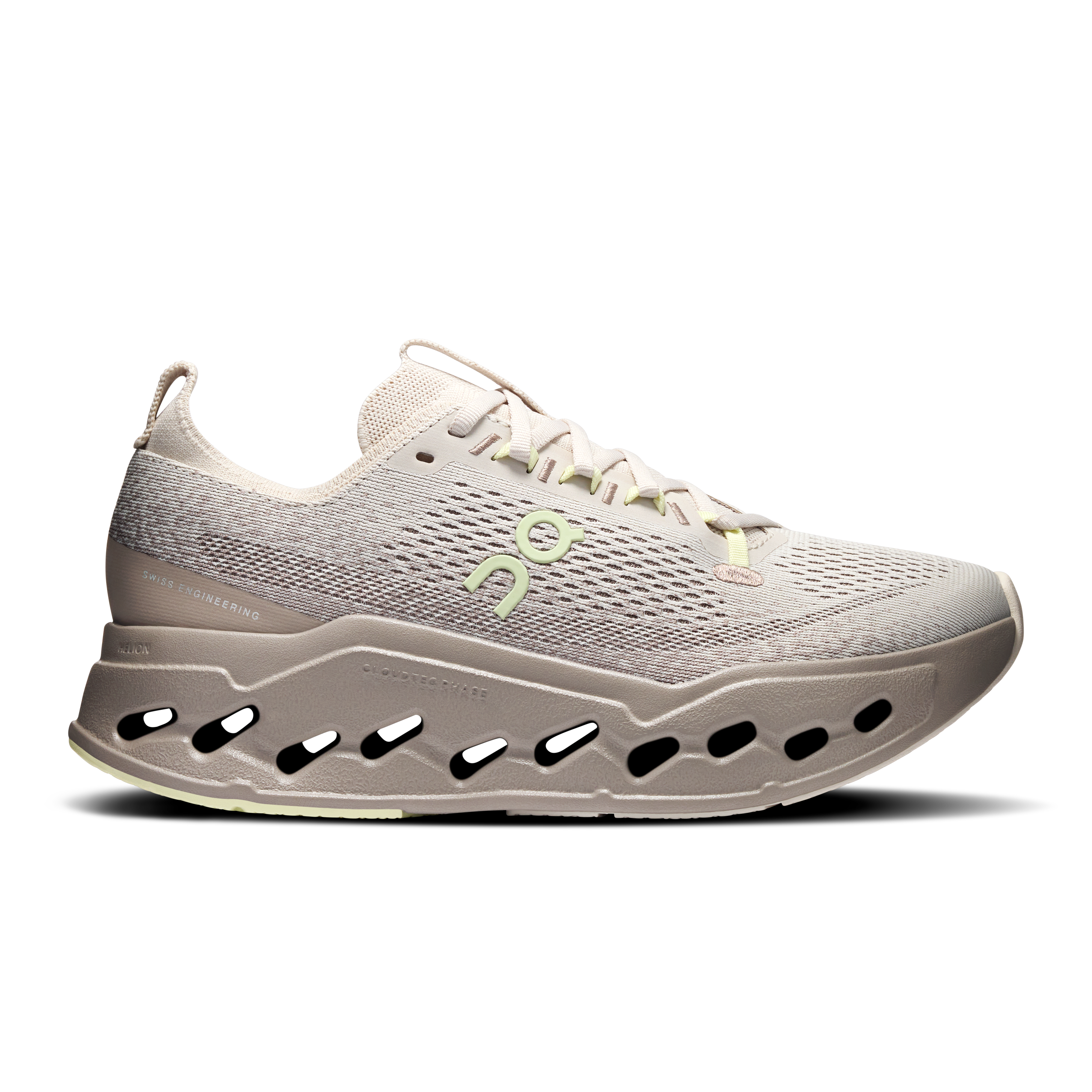 On Cloudsurfer Max Pelican & Limelight Women – Long runs, smooth ride Shoes