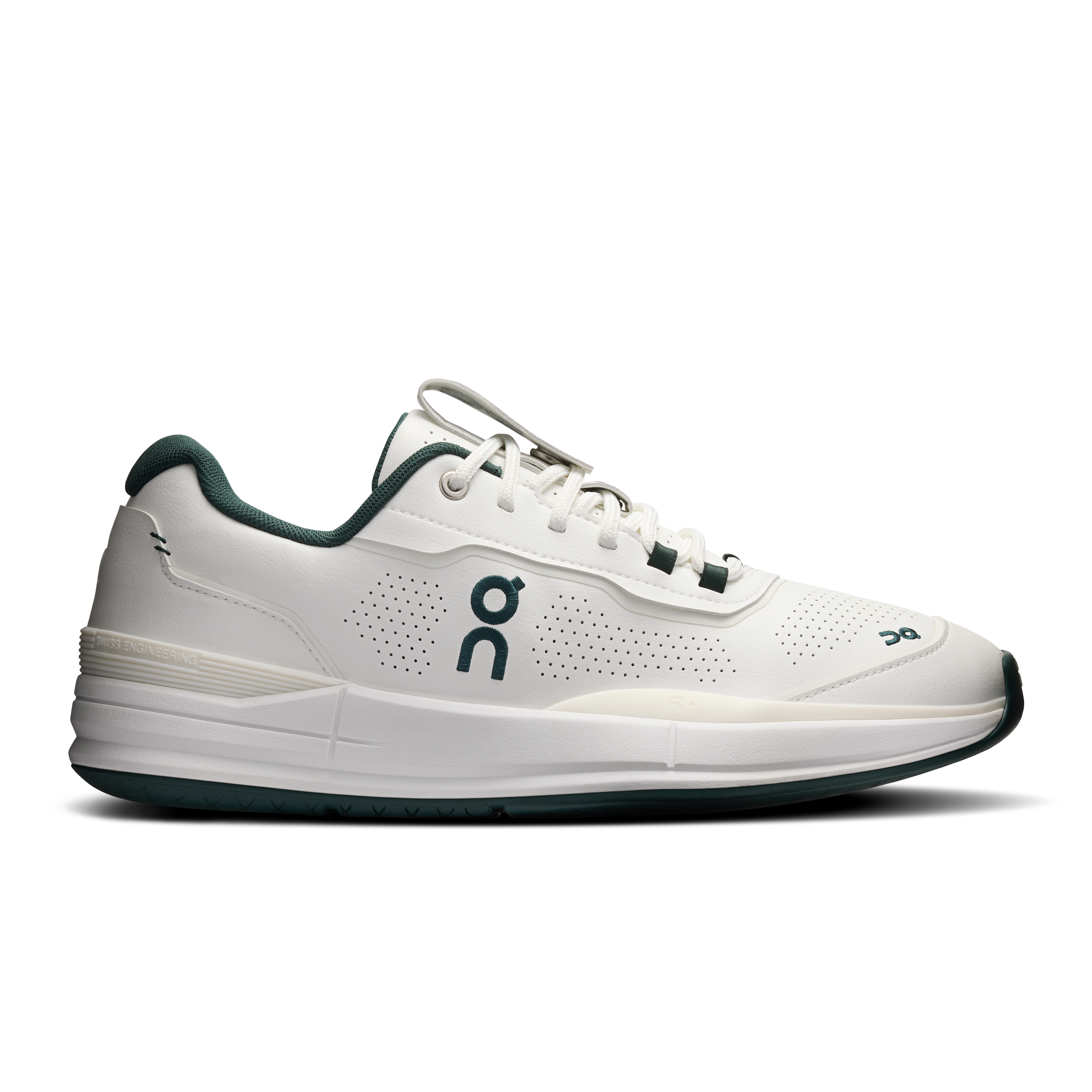 On THE ROGER Pro LDN White & Evergreen Men – All-day wear Shoes