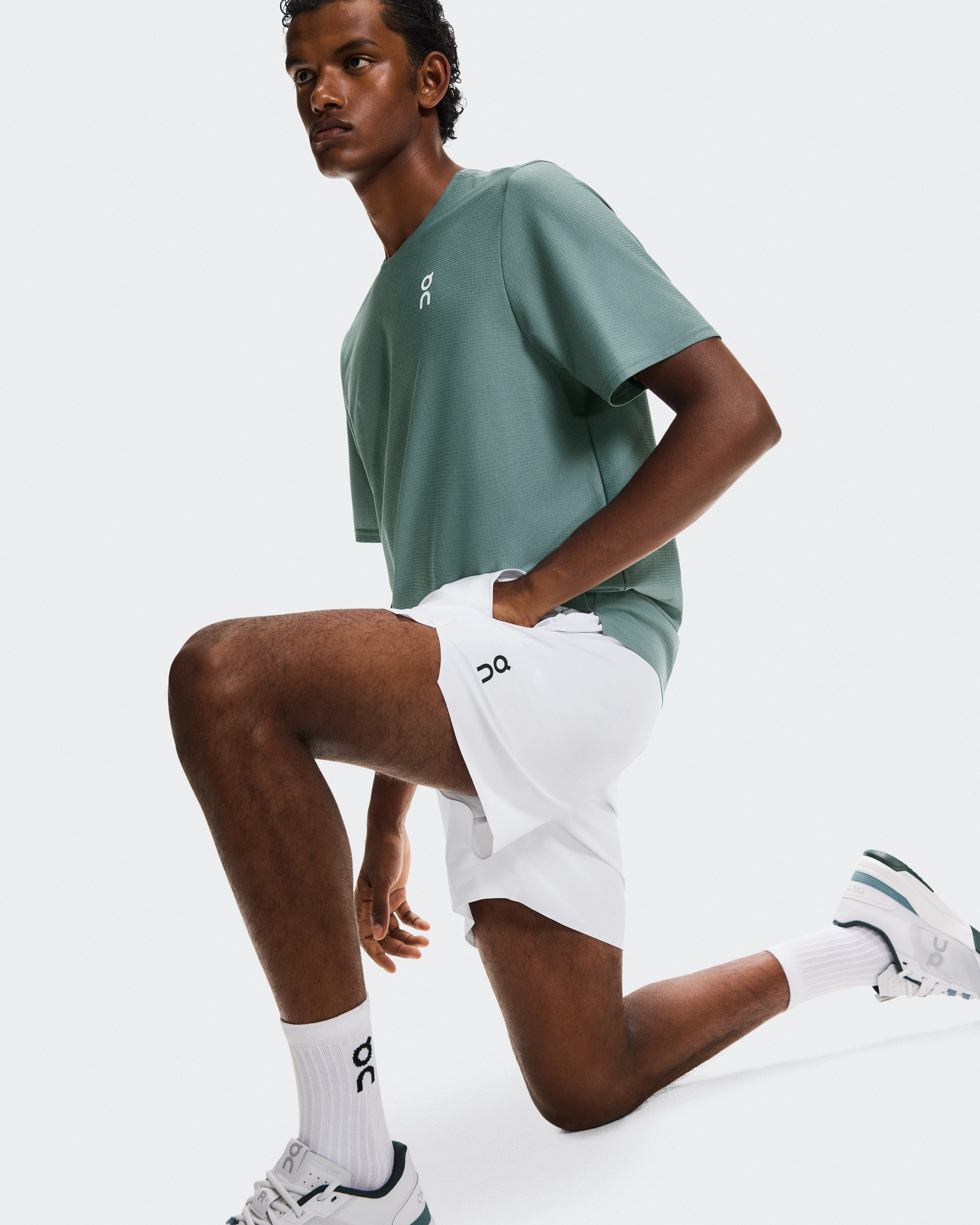 On 5" Court Shorts White Men Shorts