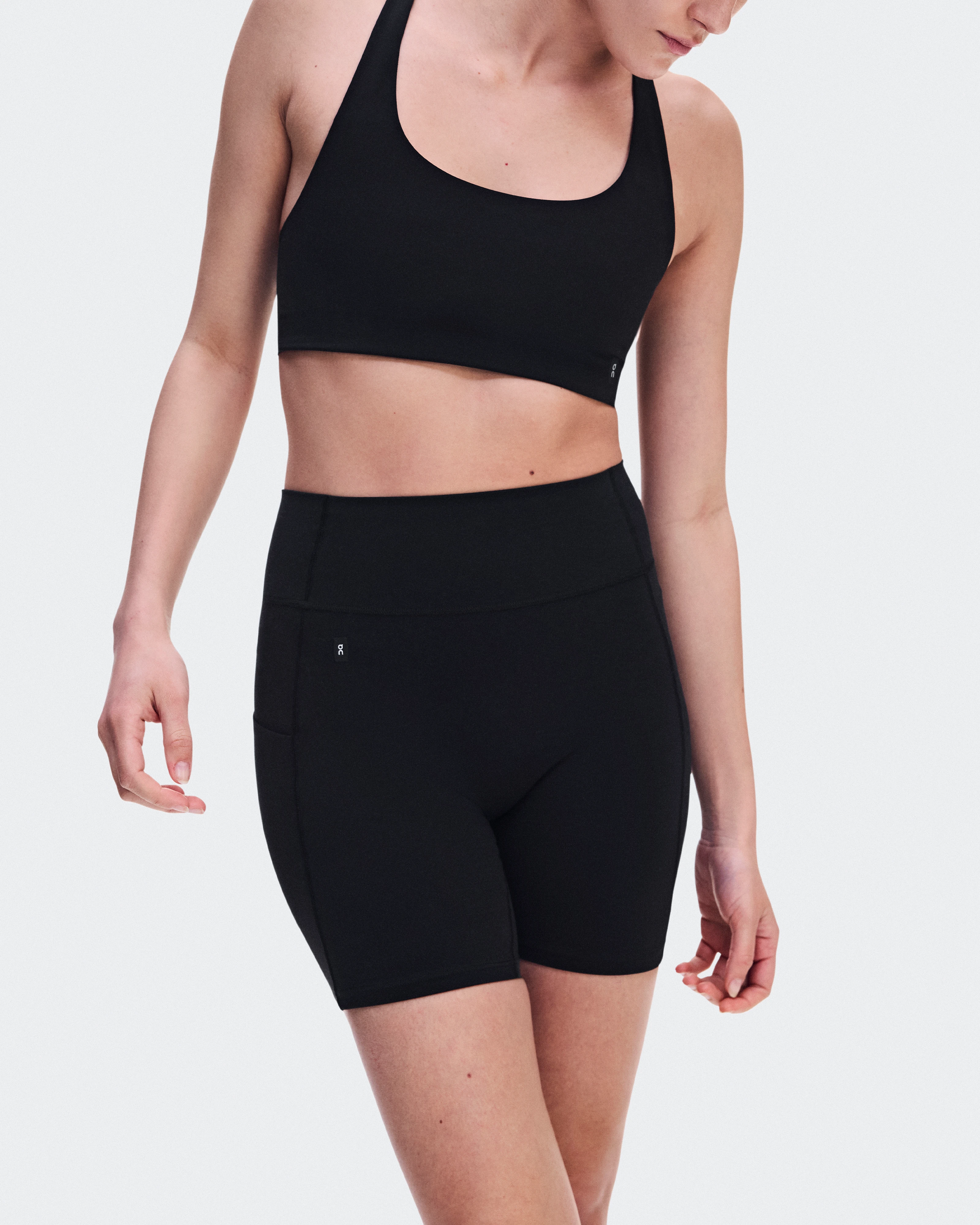 On Studio Leggings Short 6" Black Women Tights