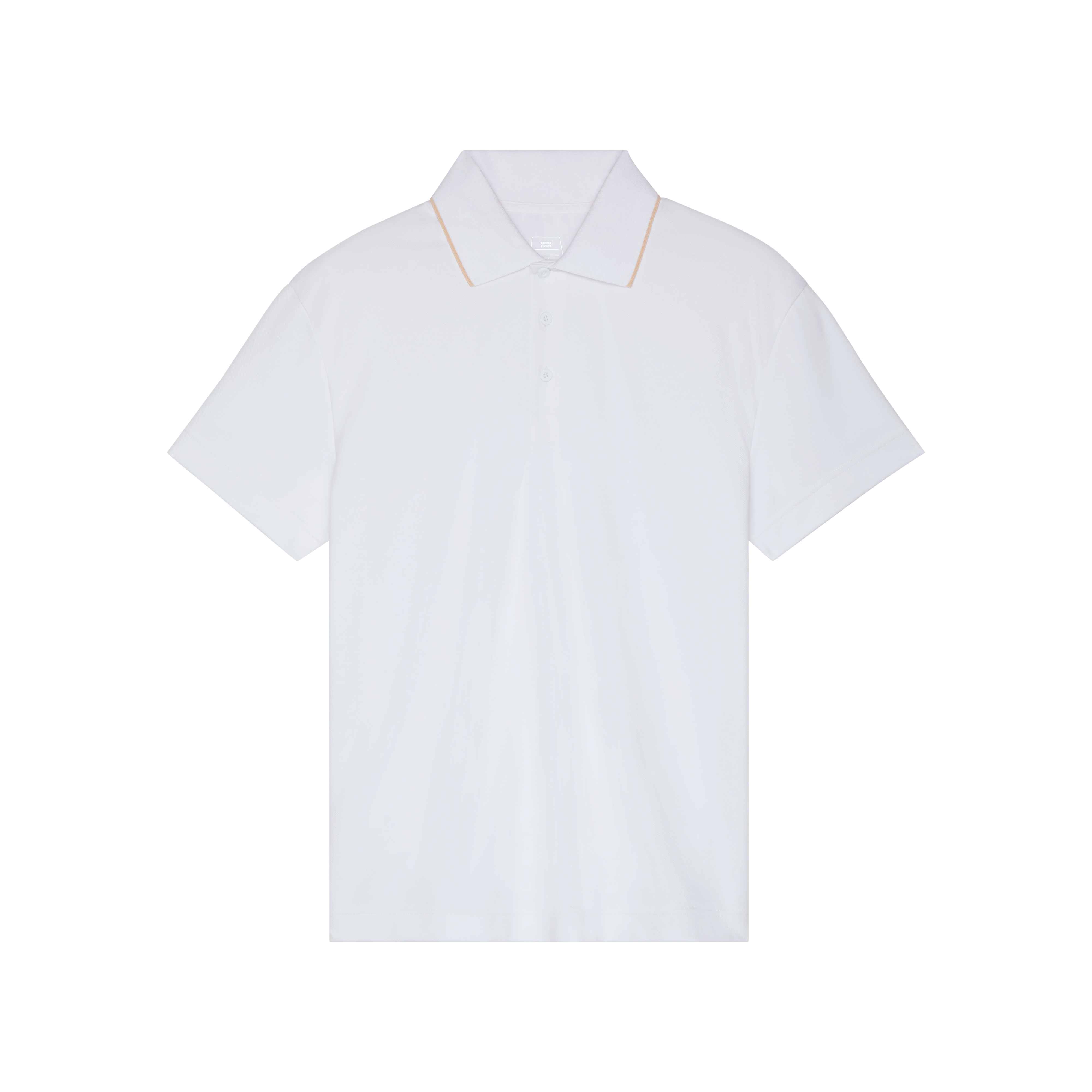 Courtside Polo Short-Sleeve Shirt in White/Sand