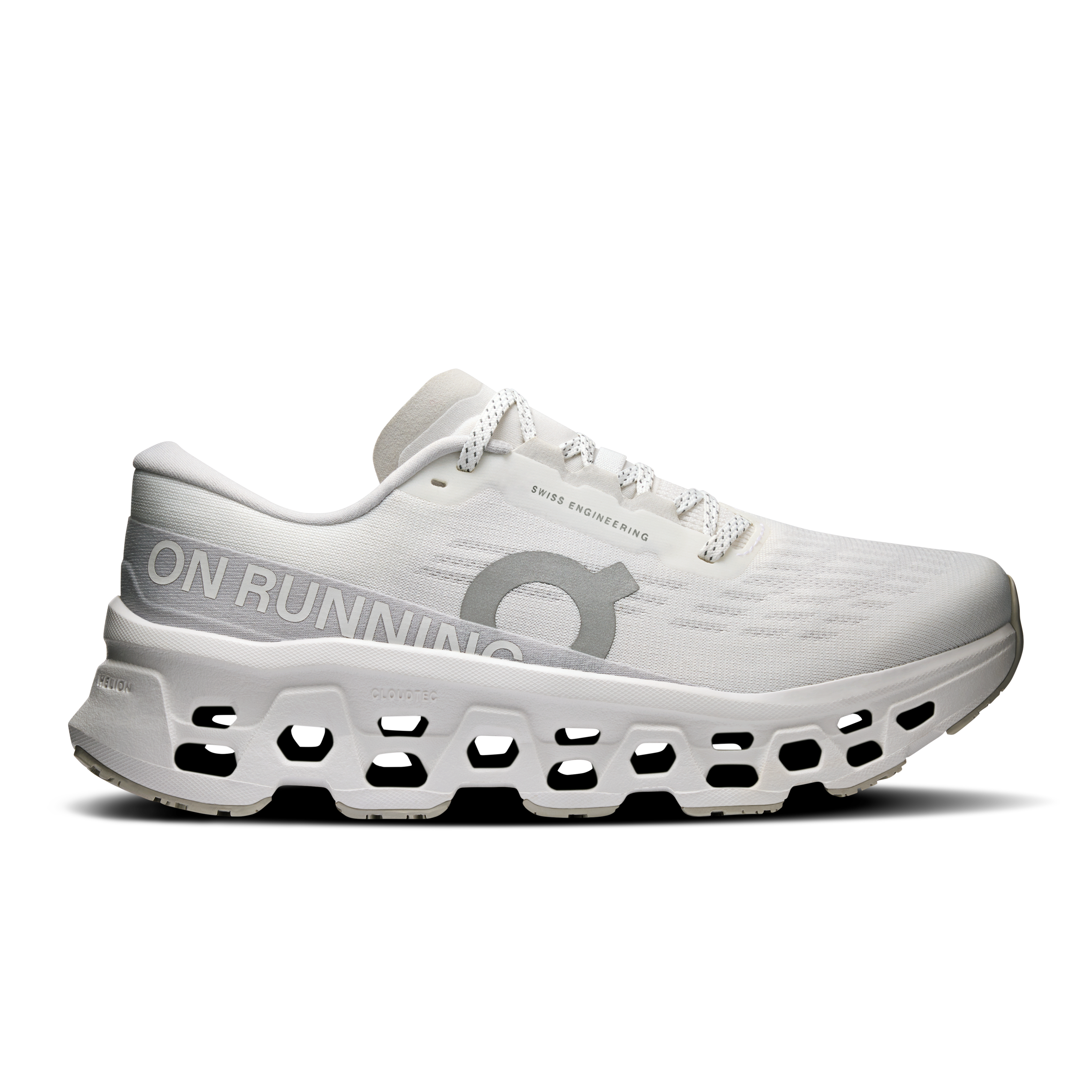 Cloudmonster 3 Road Running Shoe in White/Wolf