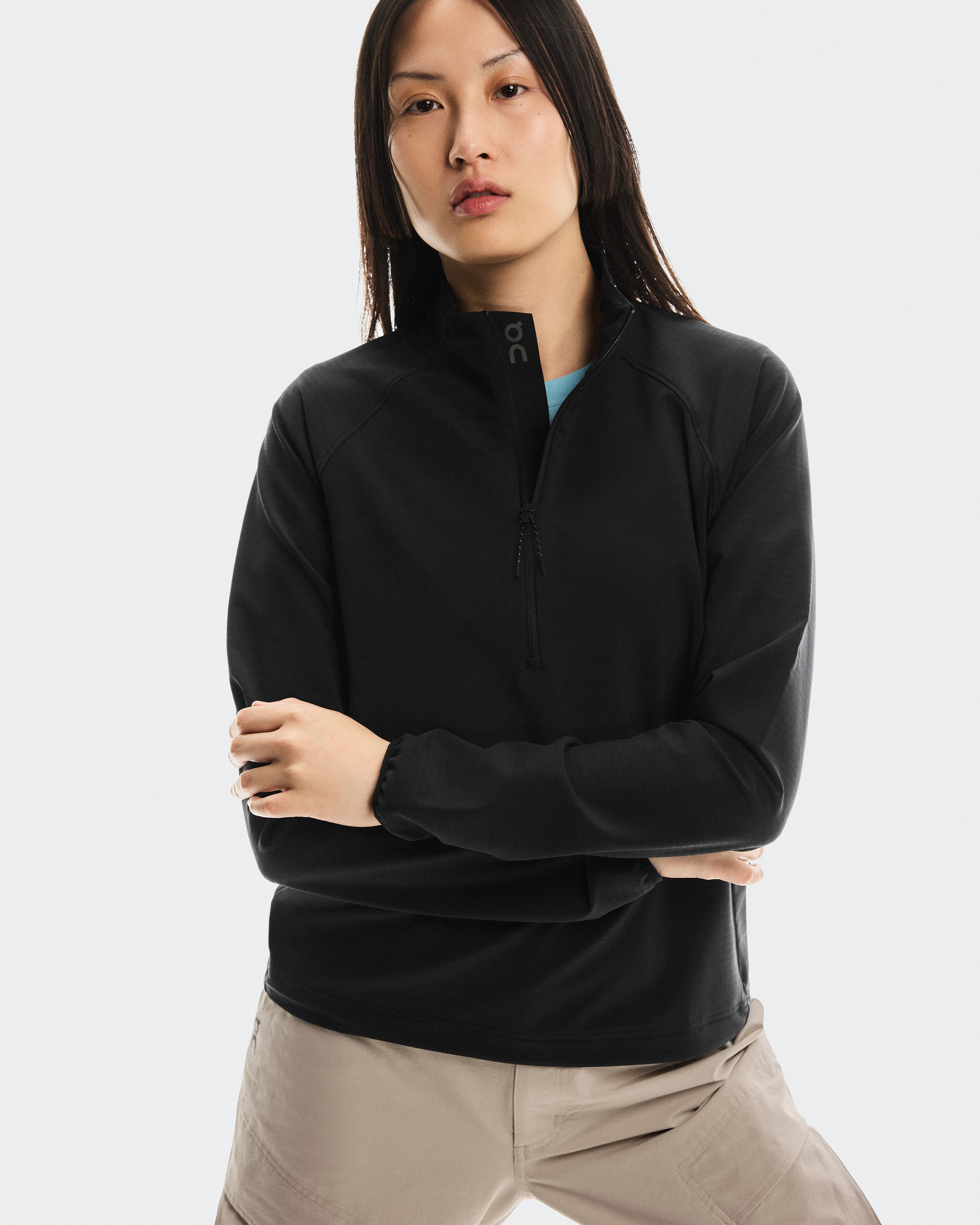 On Trek Quarterzip Black Women Hoodies and sweatshirts