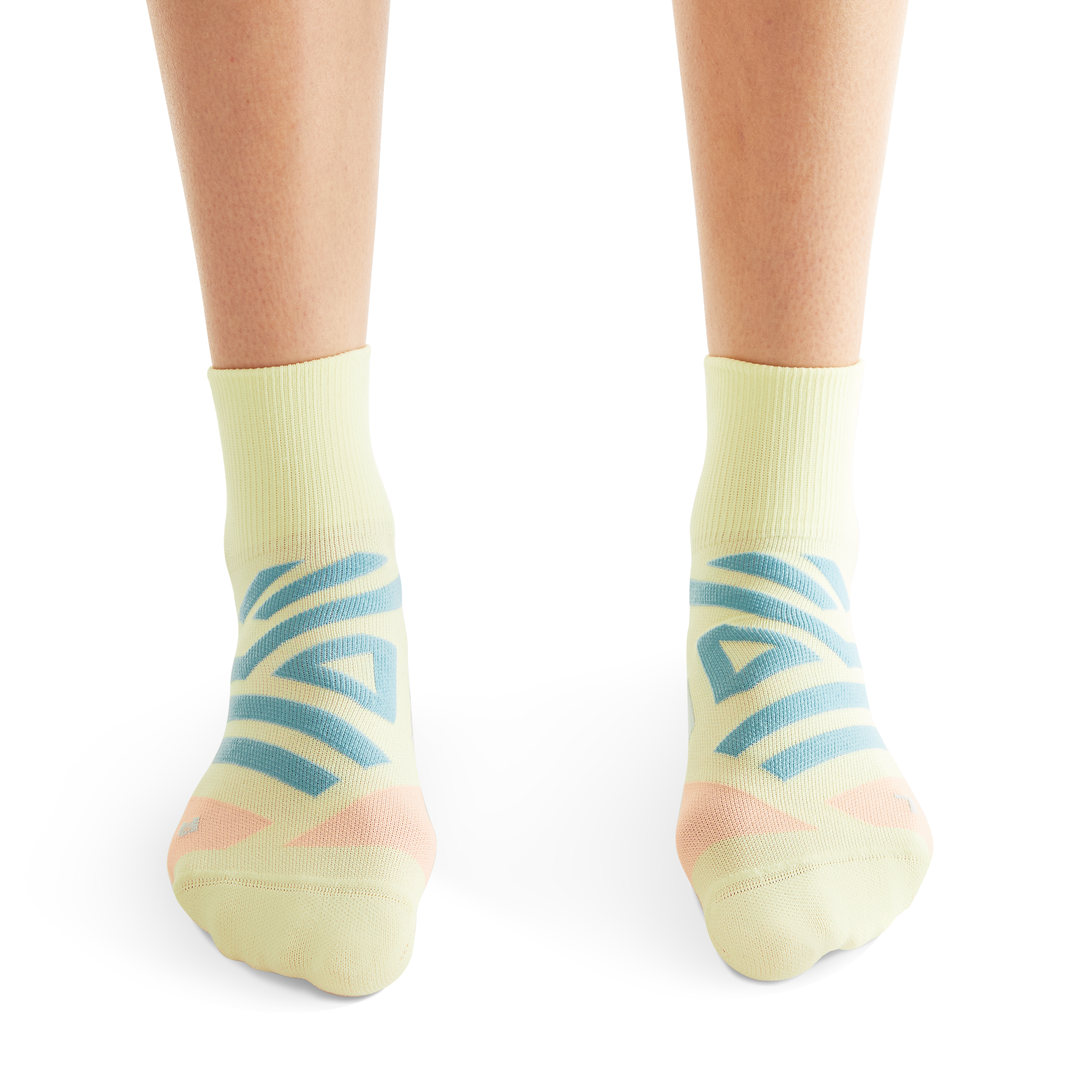 On Performance Mid Sock Hay & Rose Women Socks