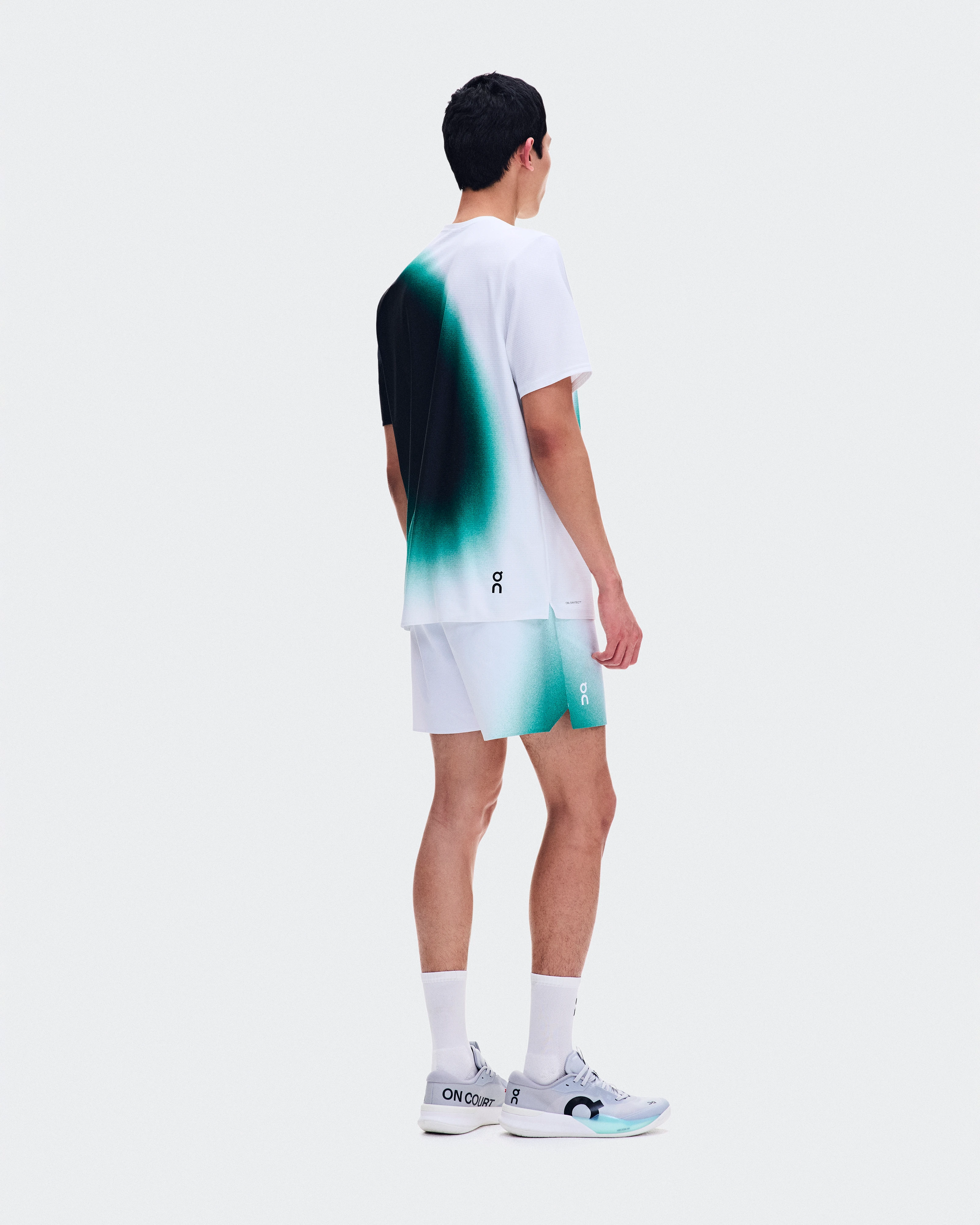 On Court-T Swing White & Neem Men Tops and t-shirts