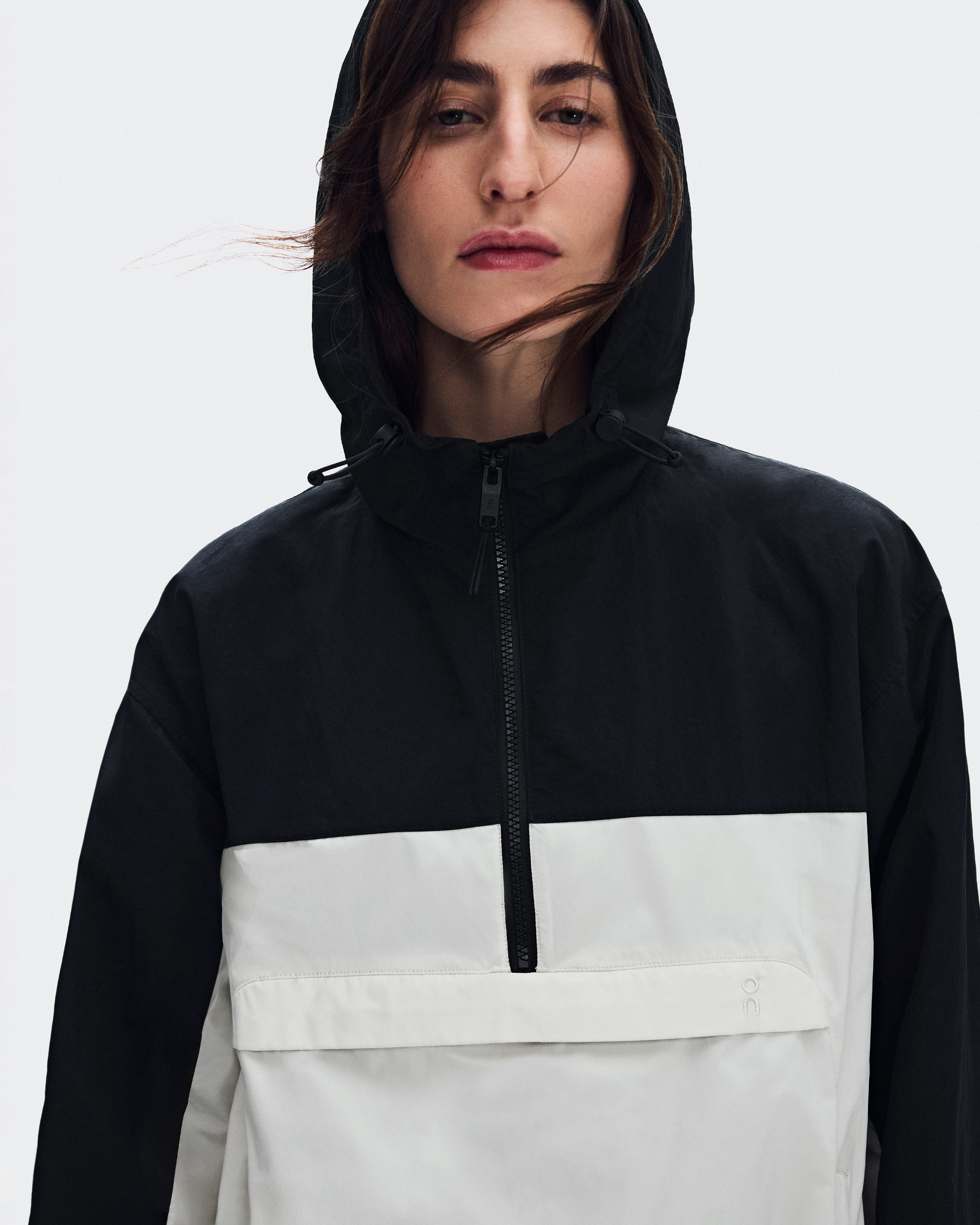 On Half-Zip Anorak Black Women Jackets