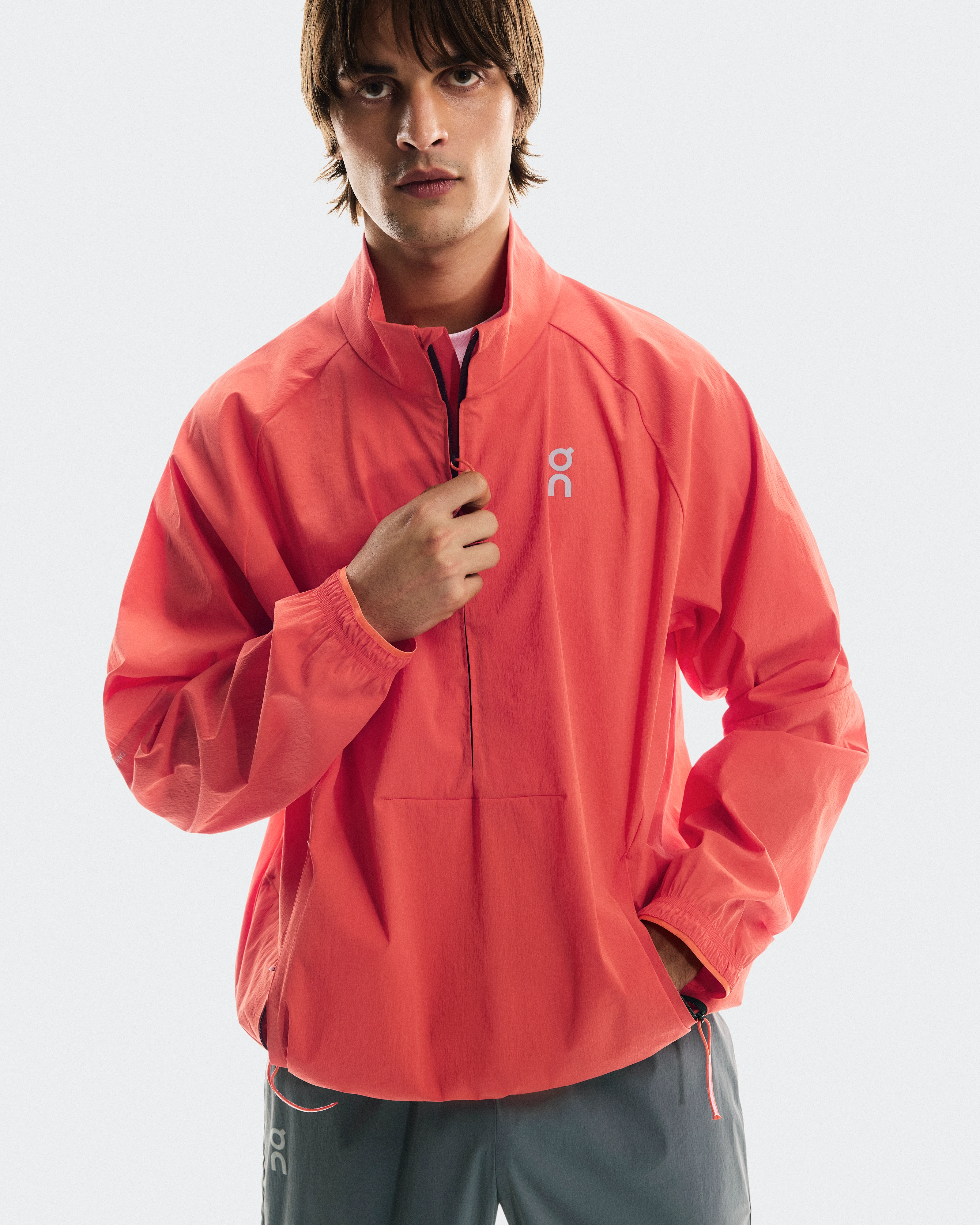On All-Day 1/2 Zip Jacket Coral Men Jackets