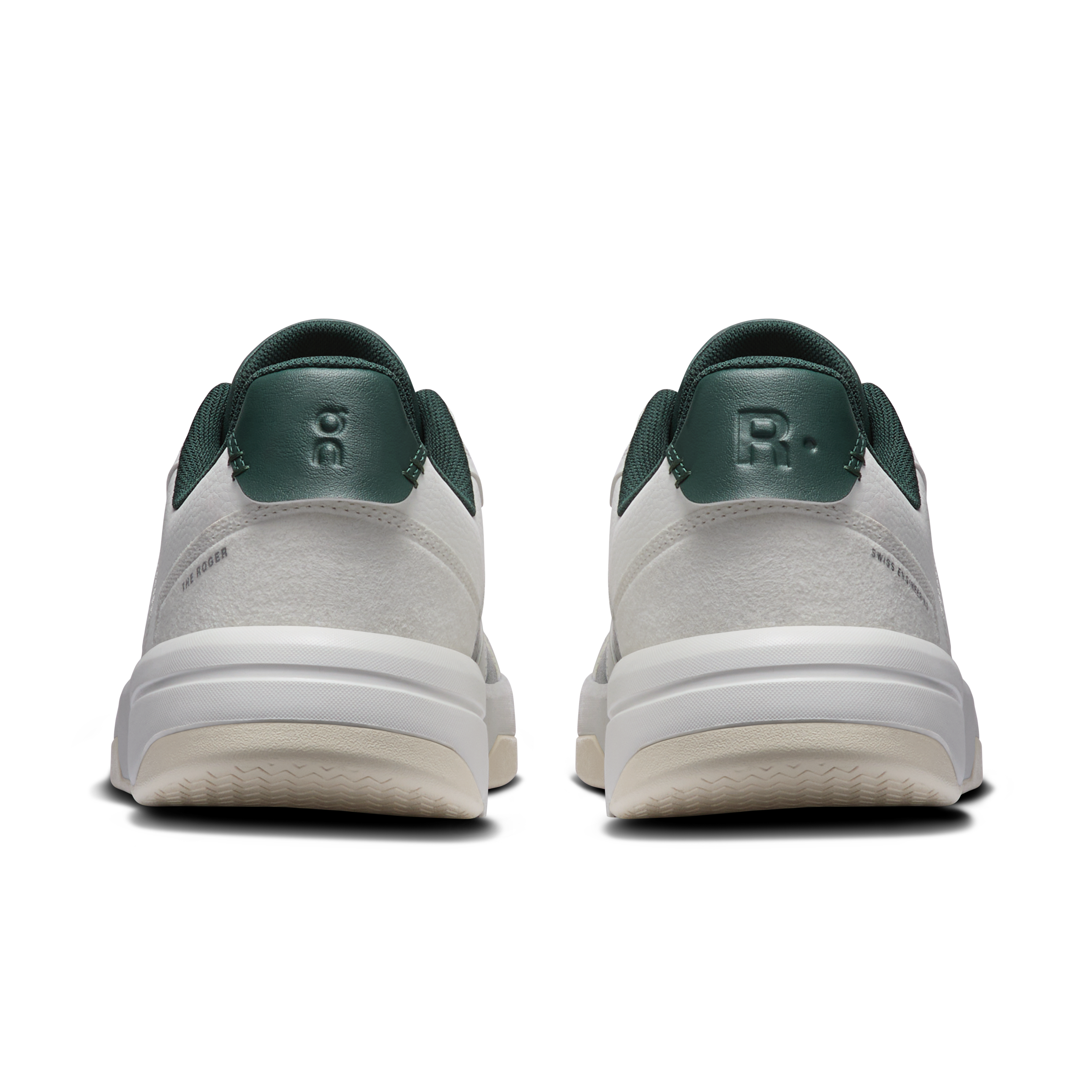 On THE ROGER Clubhouse Ivory & Olive Men Tennis Shoes