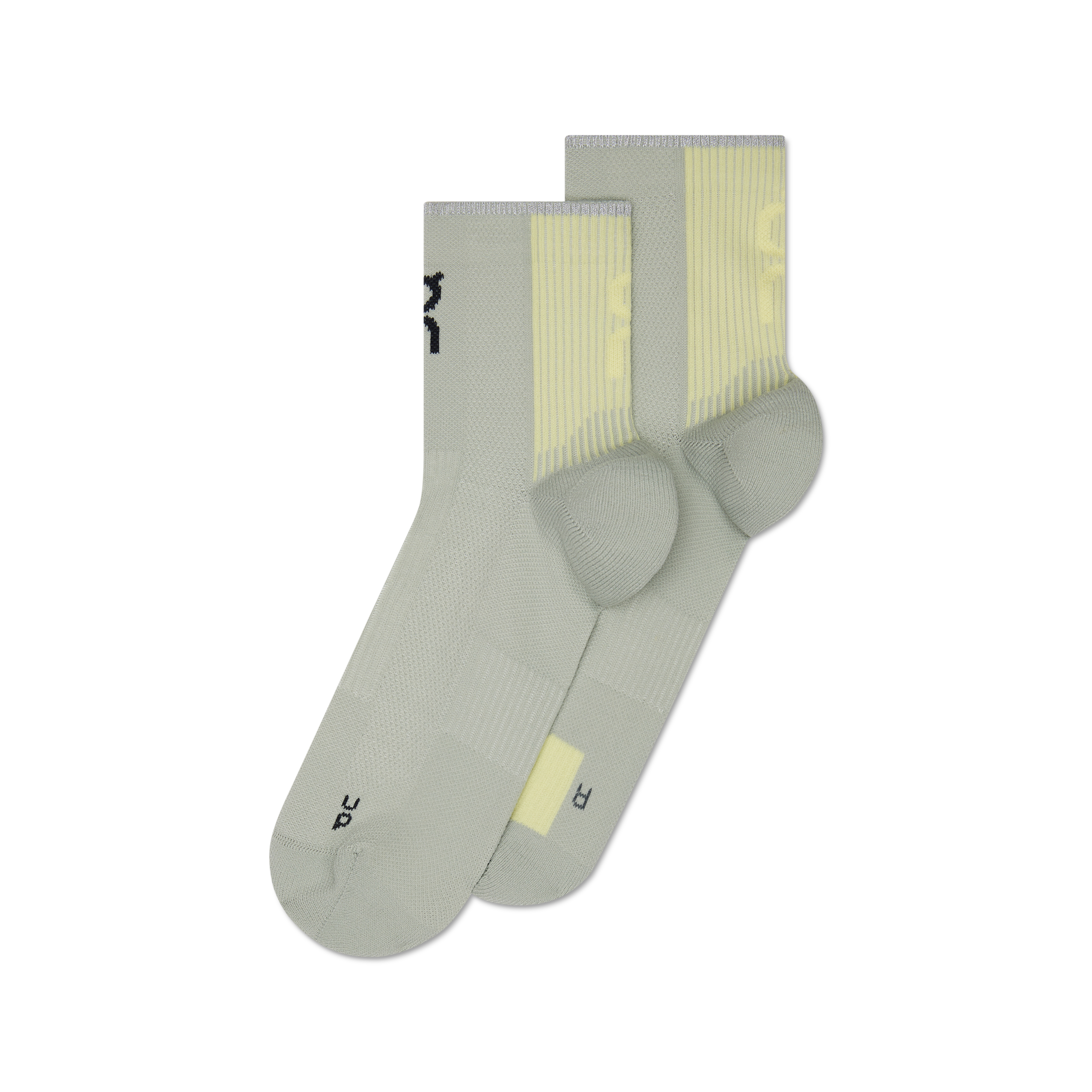 Performance Run Sock Mid in Tin/Lemonade