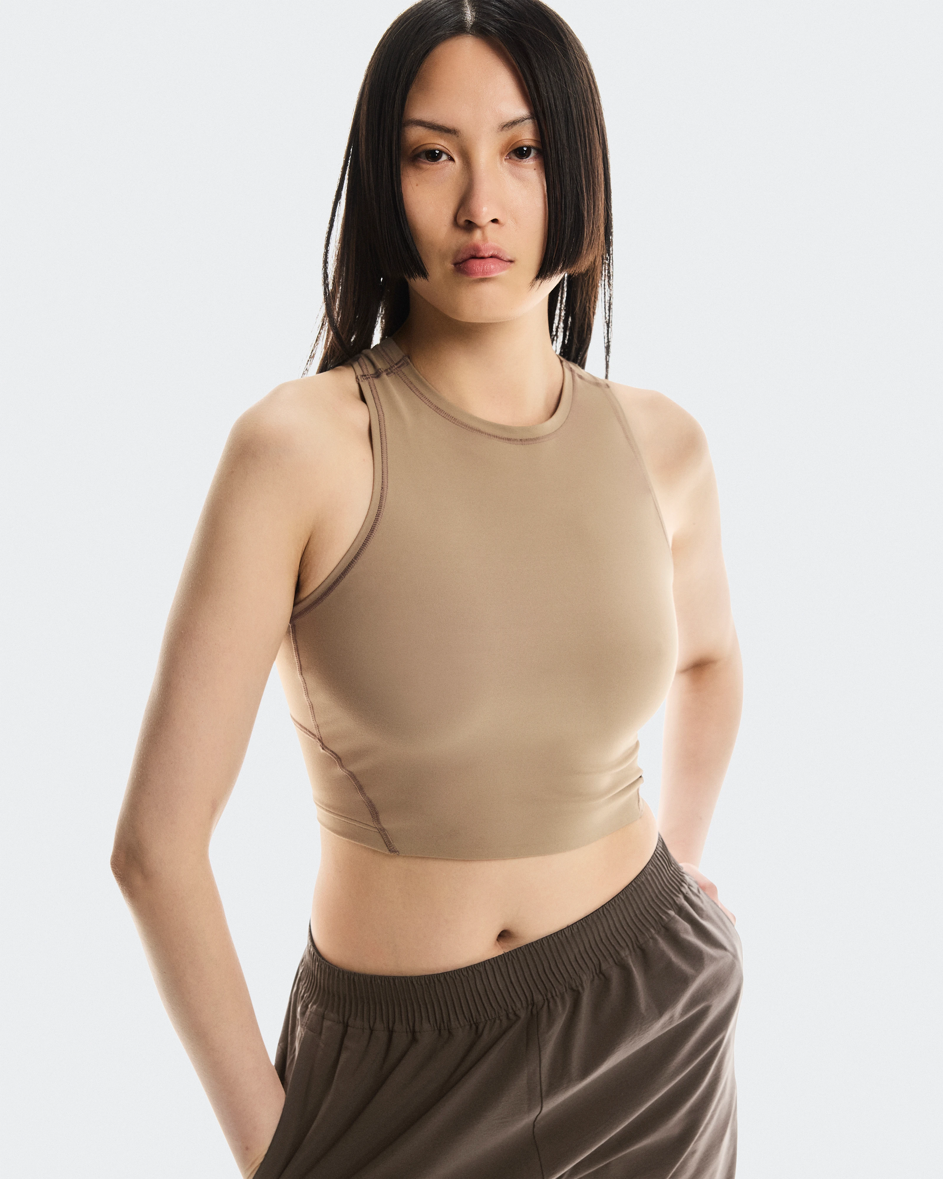 On Studio Crop Ash Women Tops and t-shirts