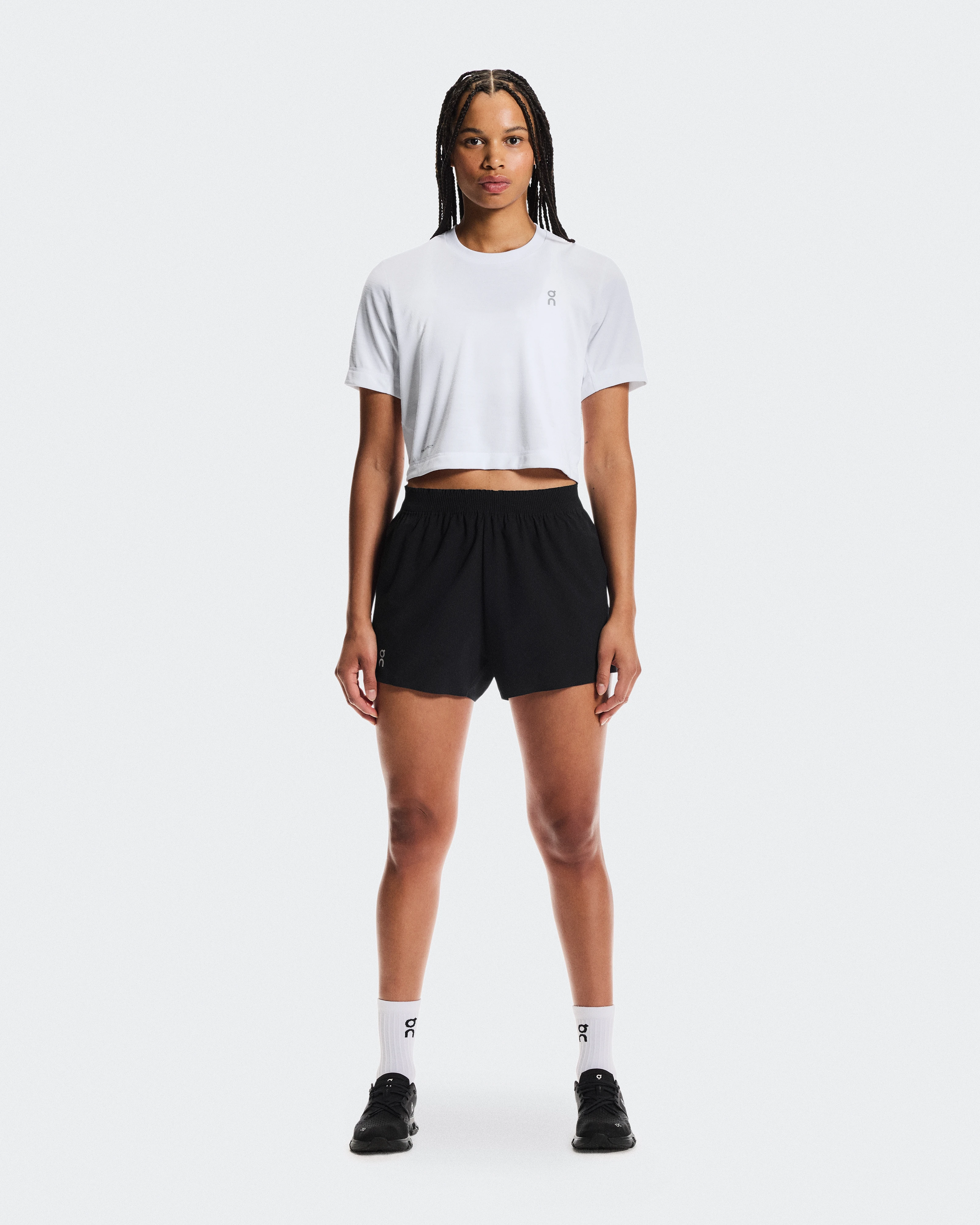 On Train-T Crop Graphic White Women Tops and t-shirts
