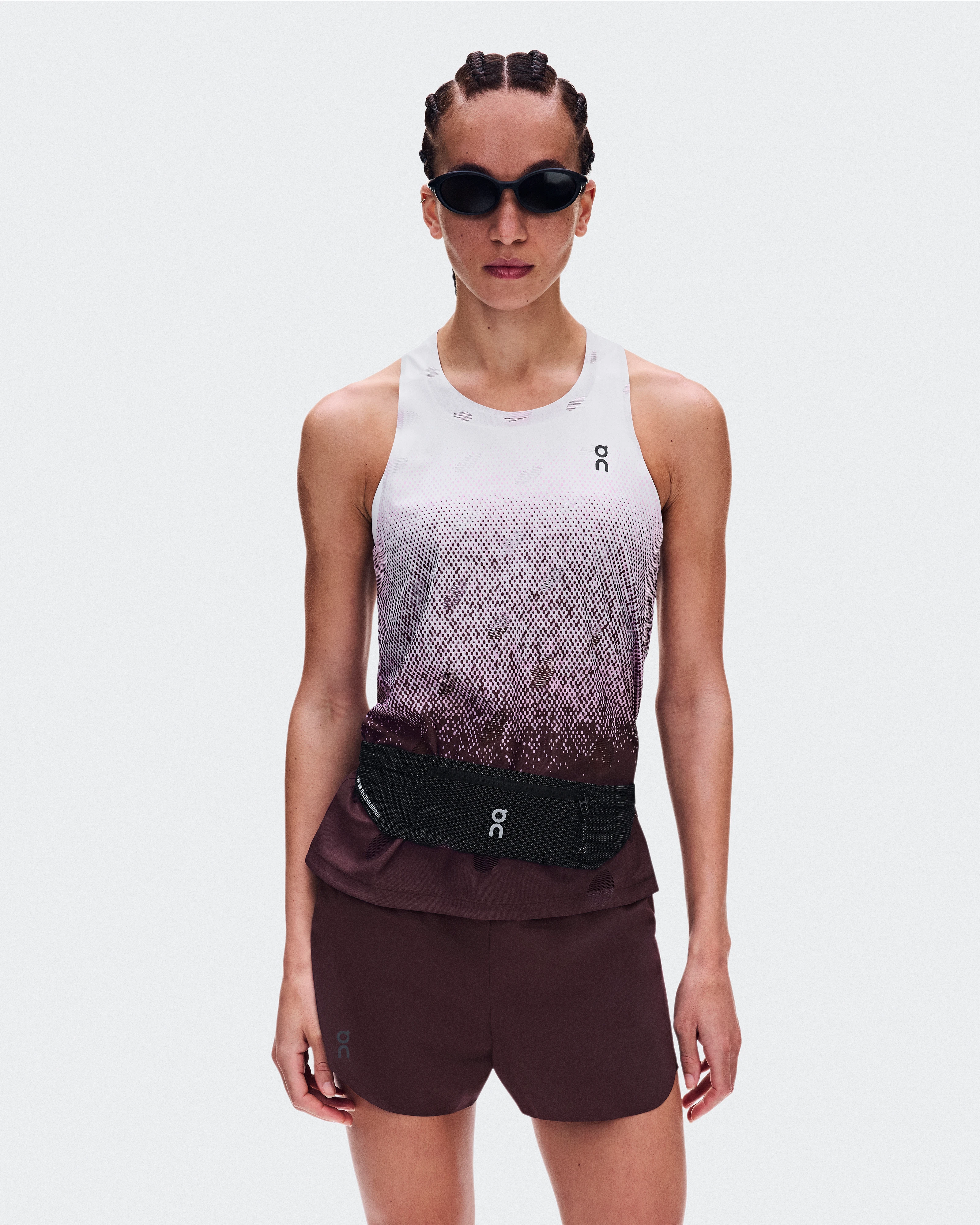 On Zero Tank Breathe Foxglove & White Women Tops and t-shirts