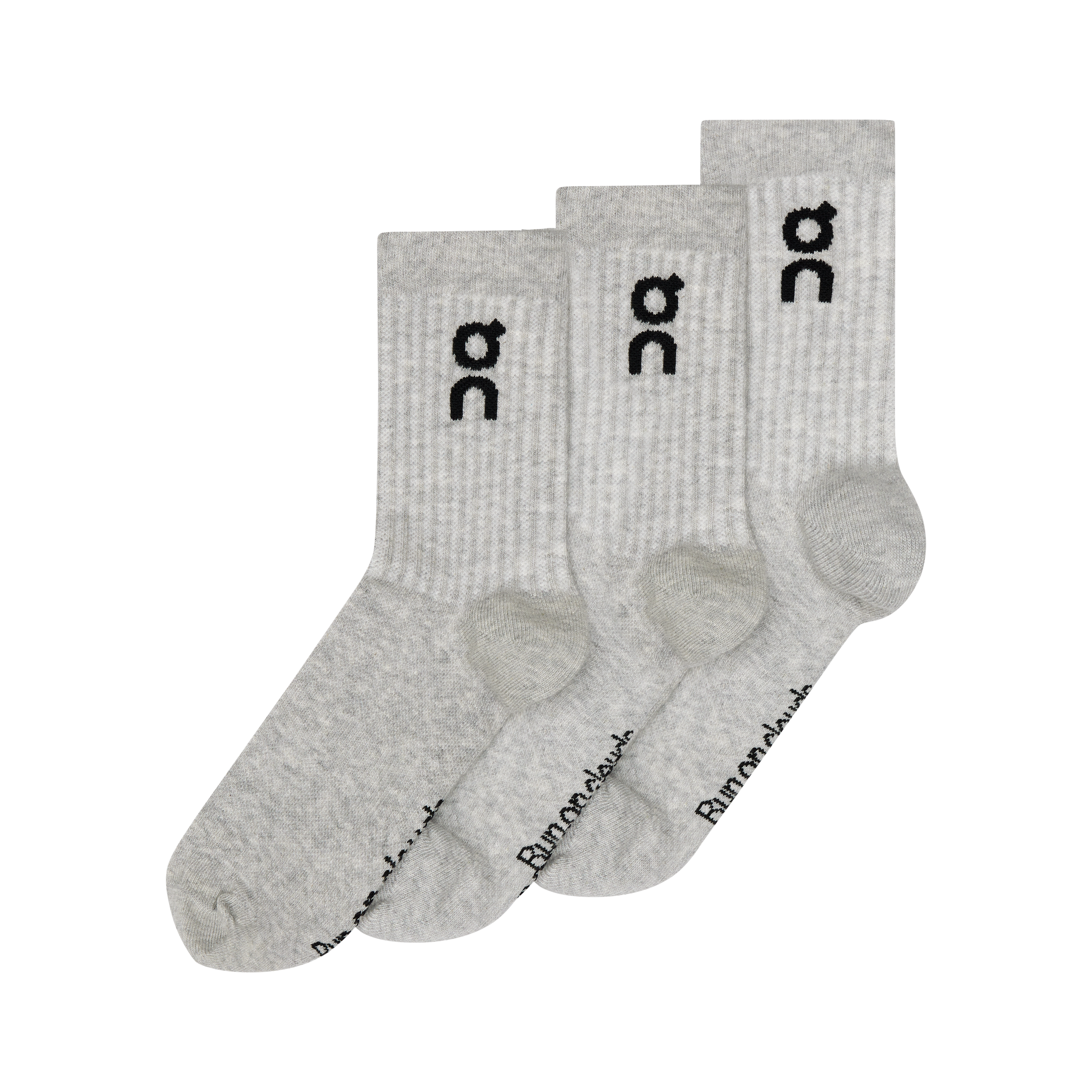 Logo Sock High 3P in Heather Gray