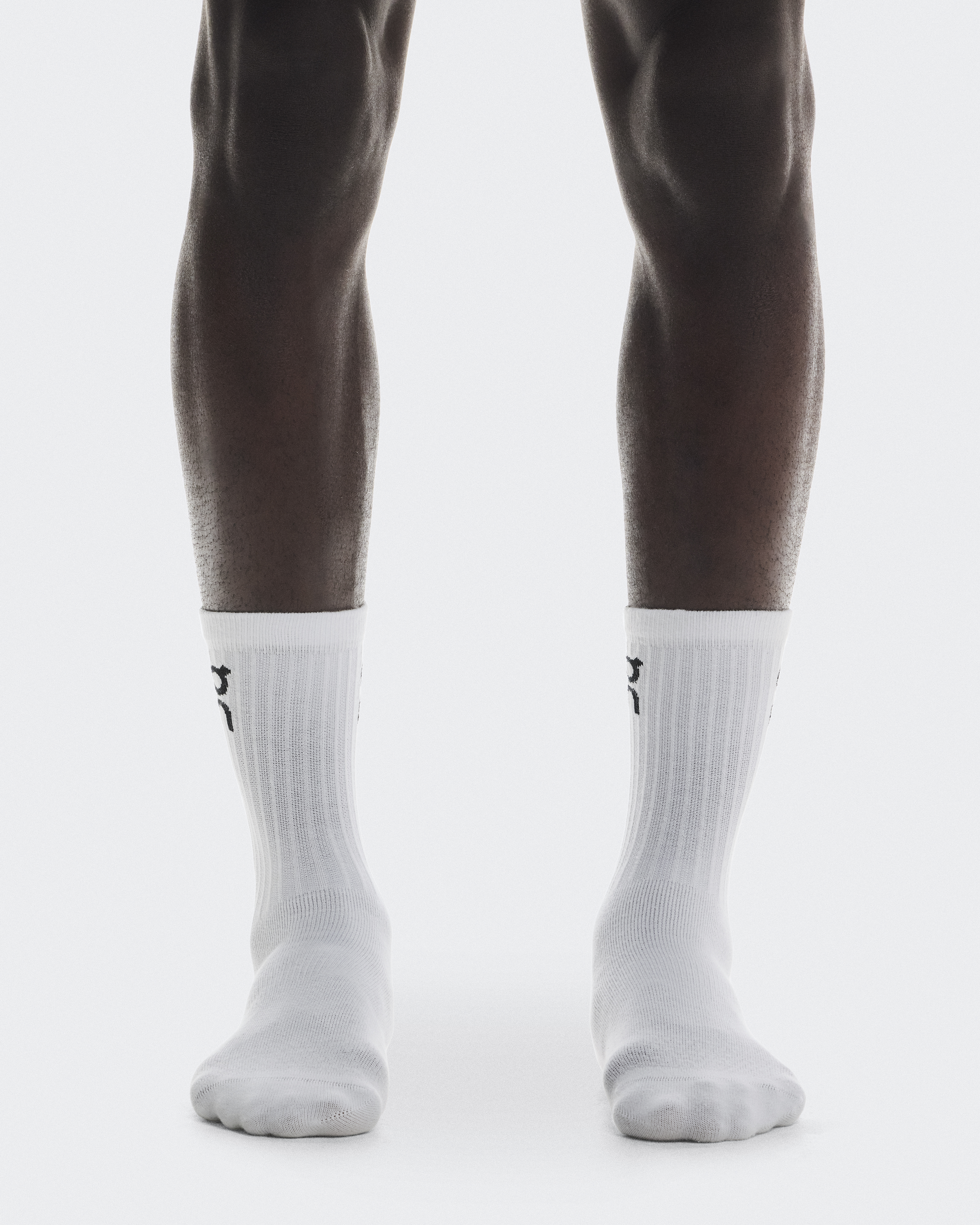 Logo Sock High 3P in White