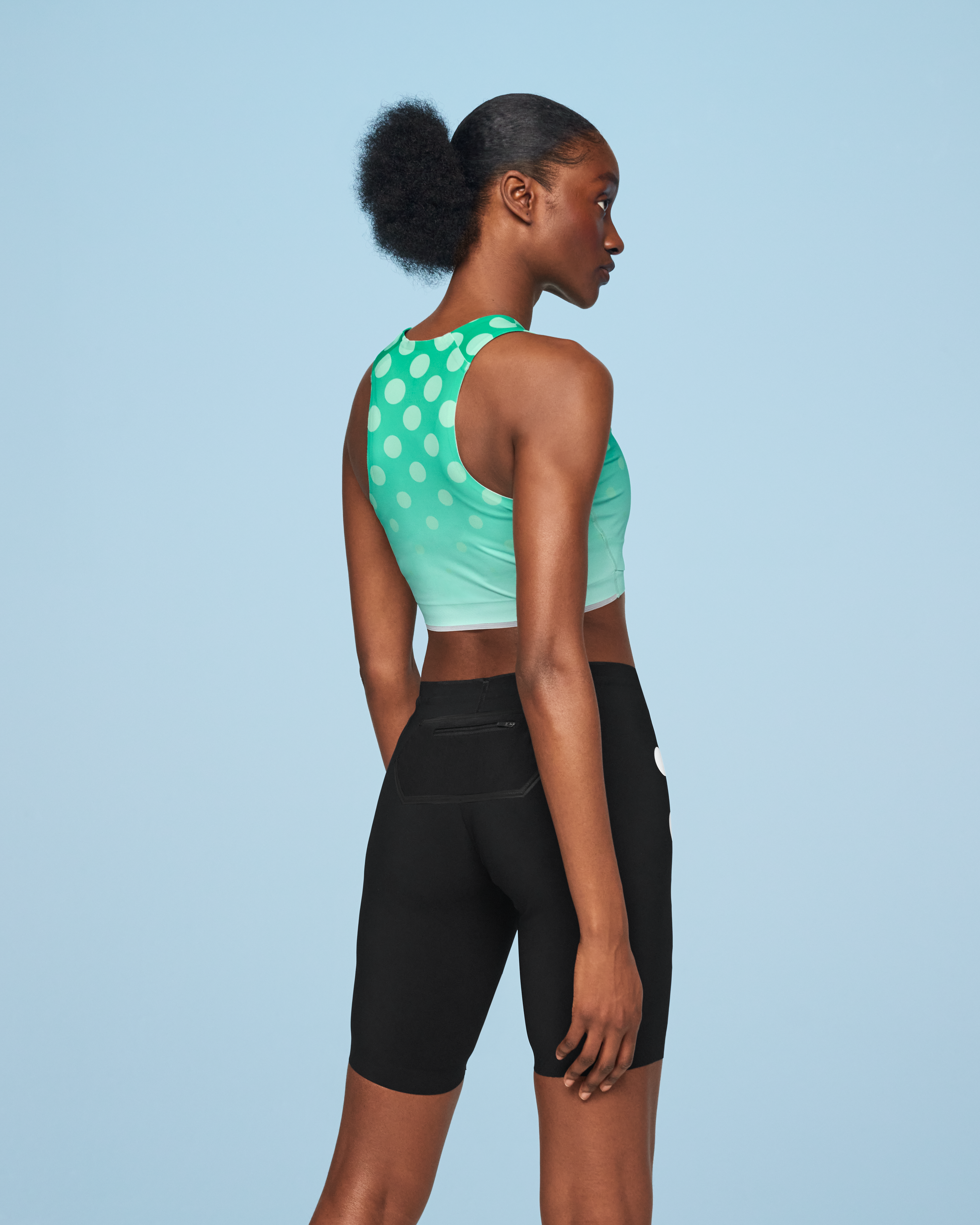 On Crop Top Light Distance Mint & White Women Tops and t-shirts