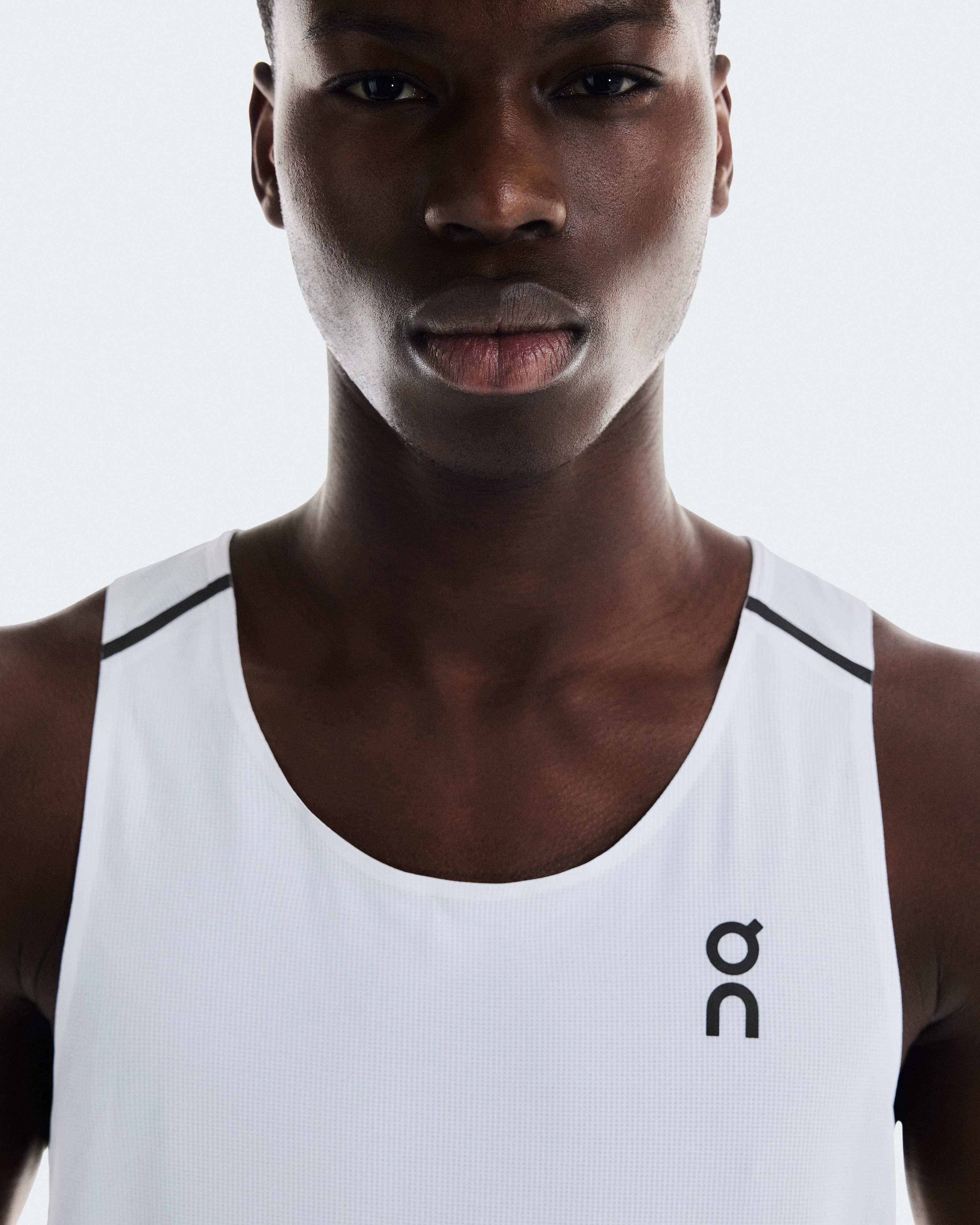 On Performance Tank White & Silver Men Tops and t-shirts