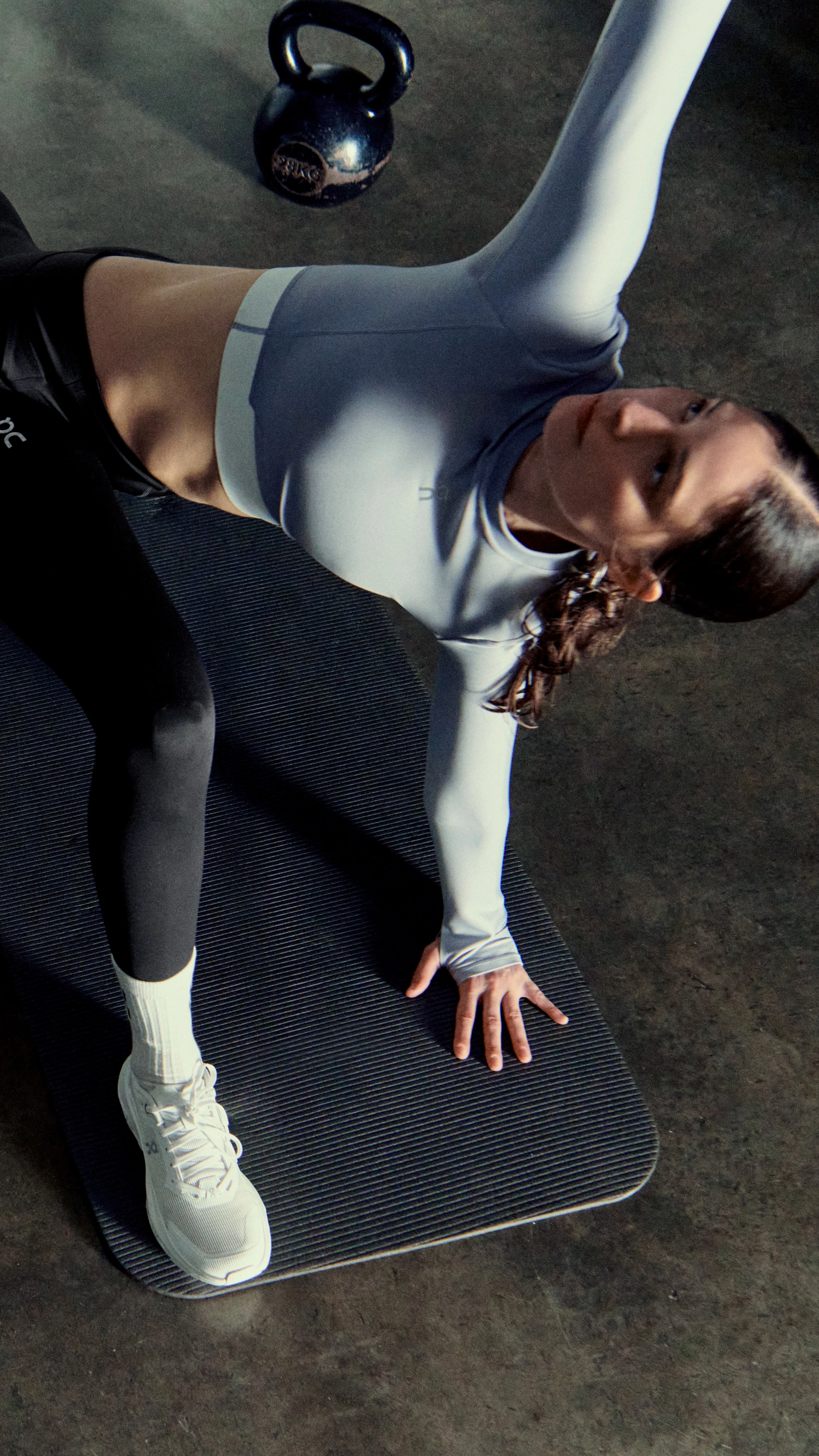 Two athletes do a low-impact HIIT workout.