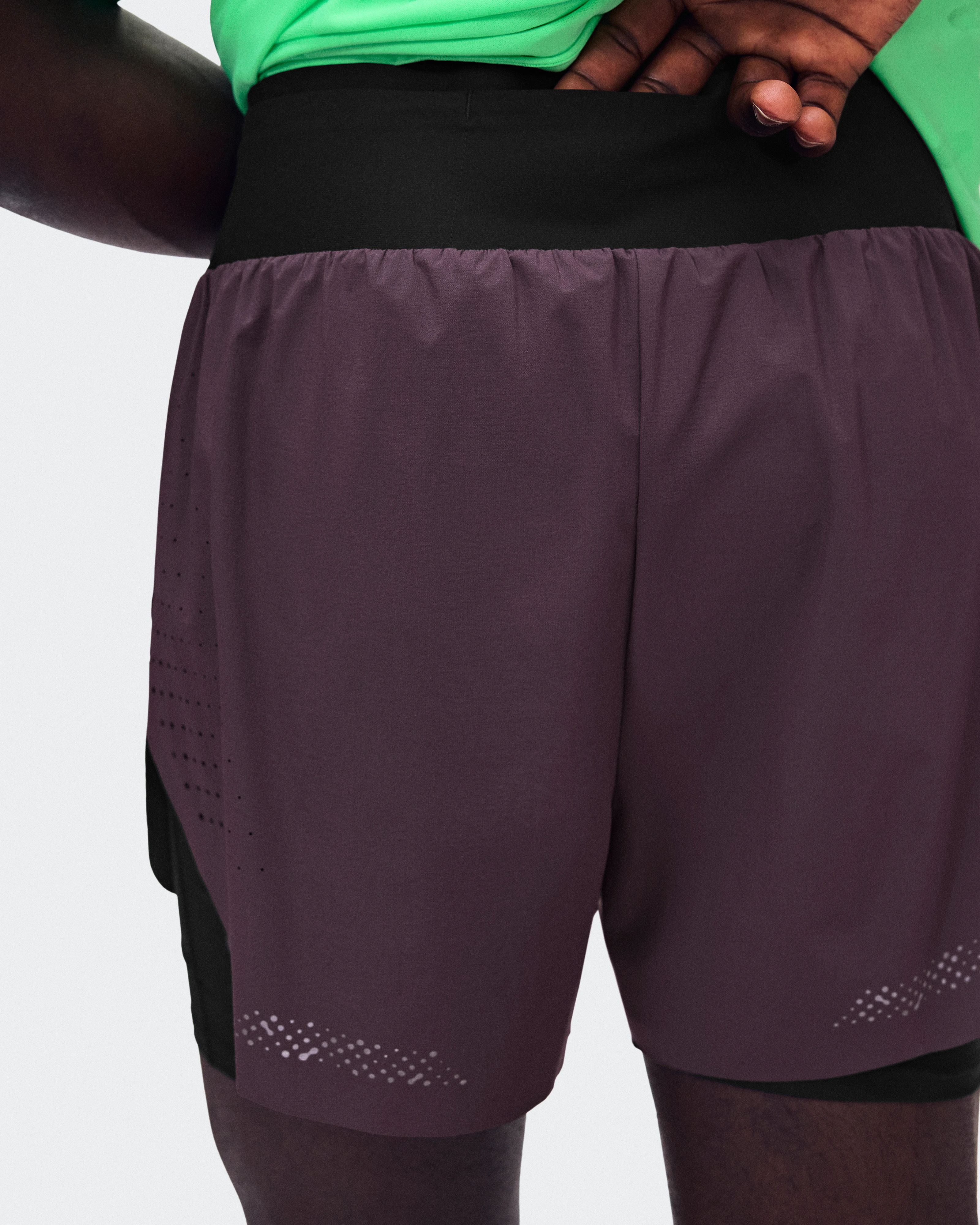On Zero 2-in-1 Shorts Urchin & Black Men Shorts